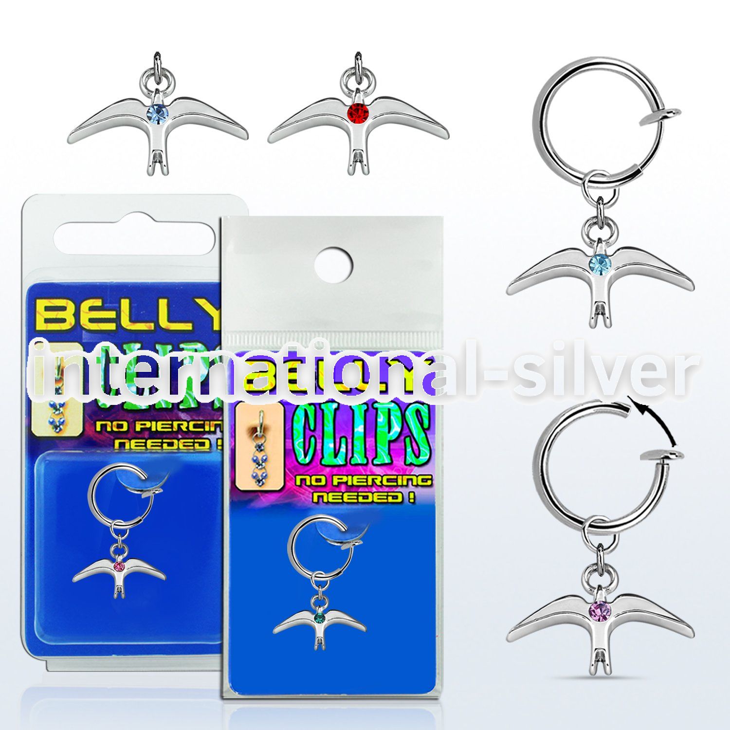 blcp463 fake illusion hoops others belly button