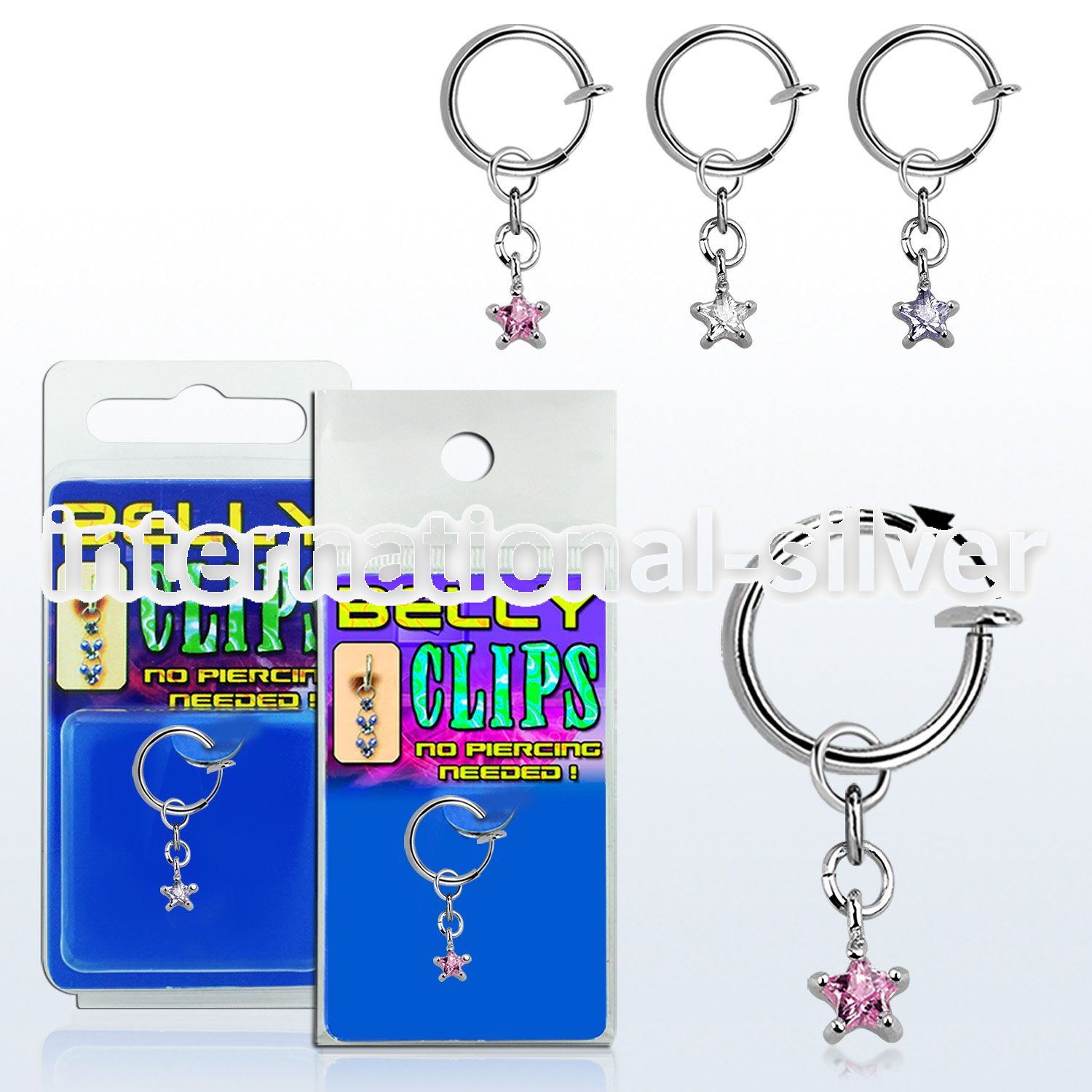 blcpz585 fake illusion hoops others belly button