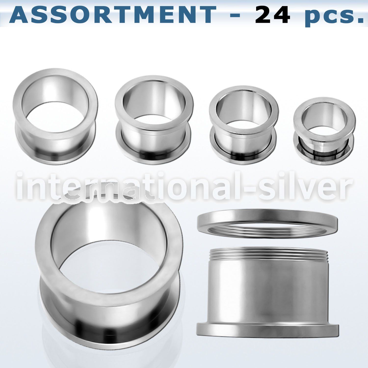 blk08 tunnels gauges surgical steel 316l ear lobe