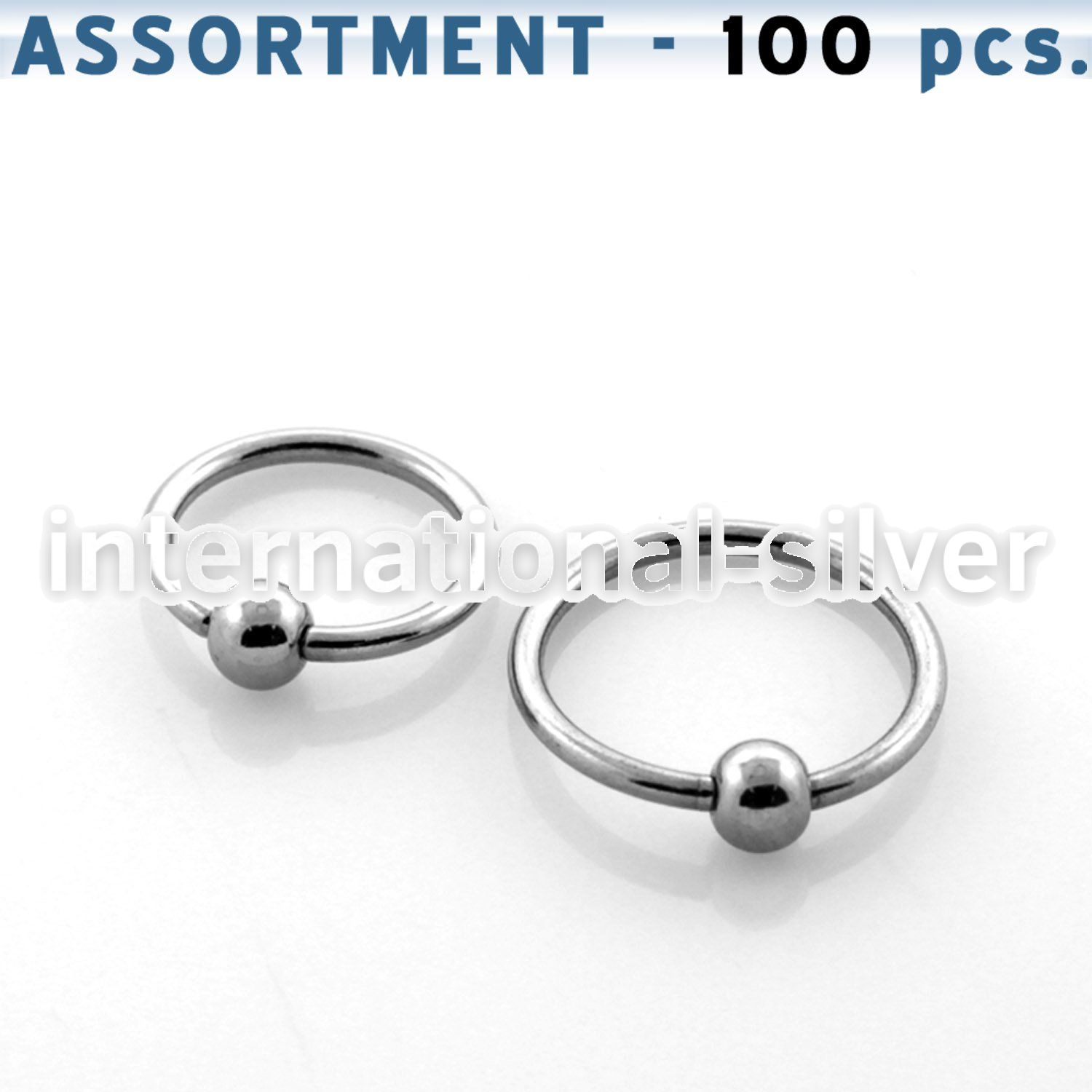 blk107 hoops captive rings surgical steel 316l nose