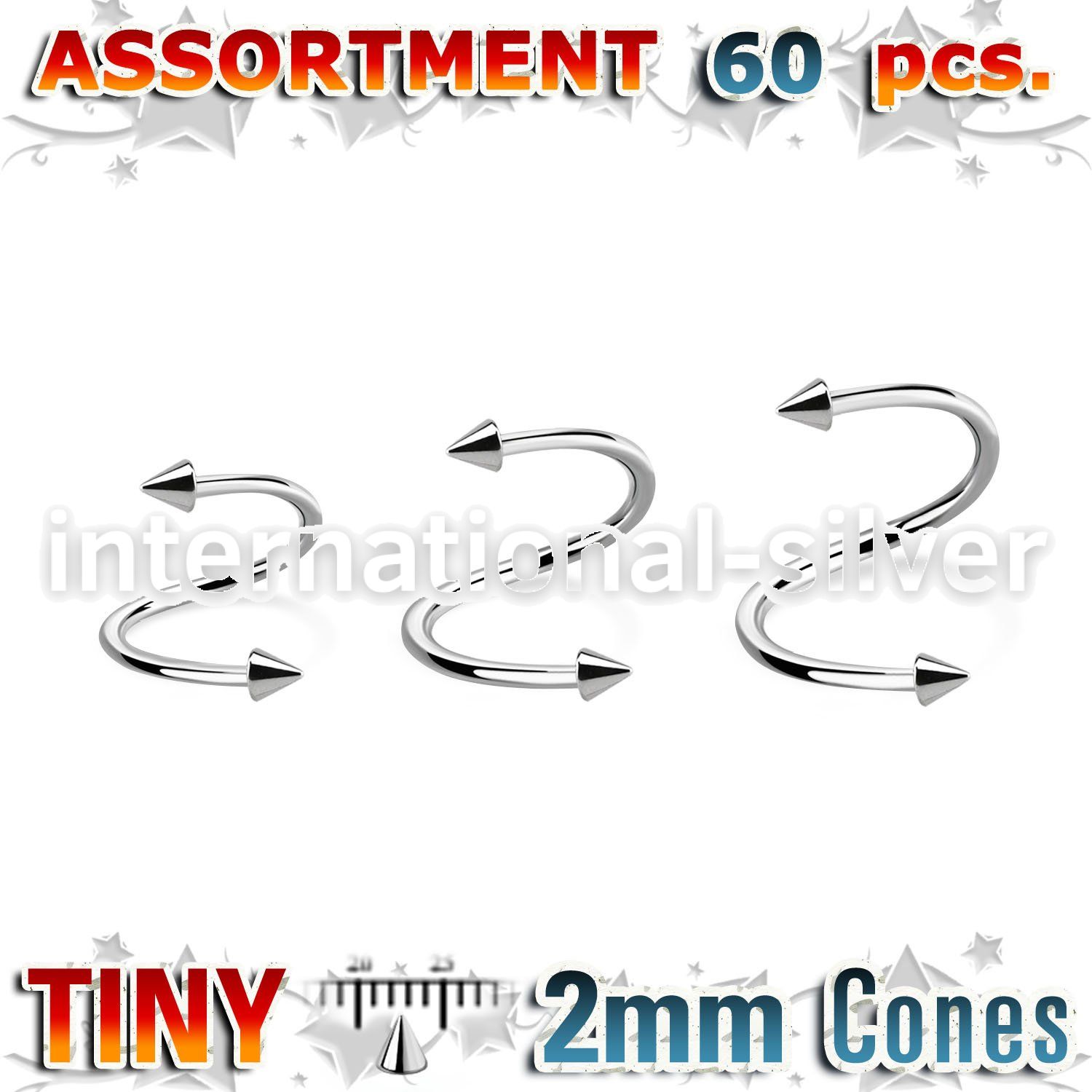 blk220c spirals twisters surgical steel 316l eyebrow