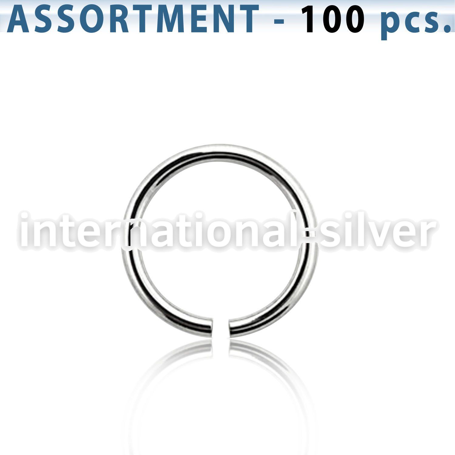 blk223b seamless segment rings surgical steel 316l ear lobe