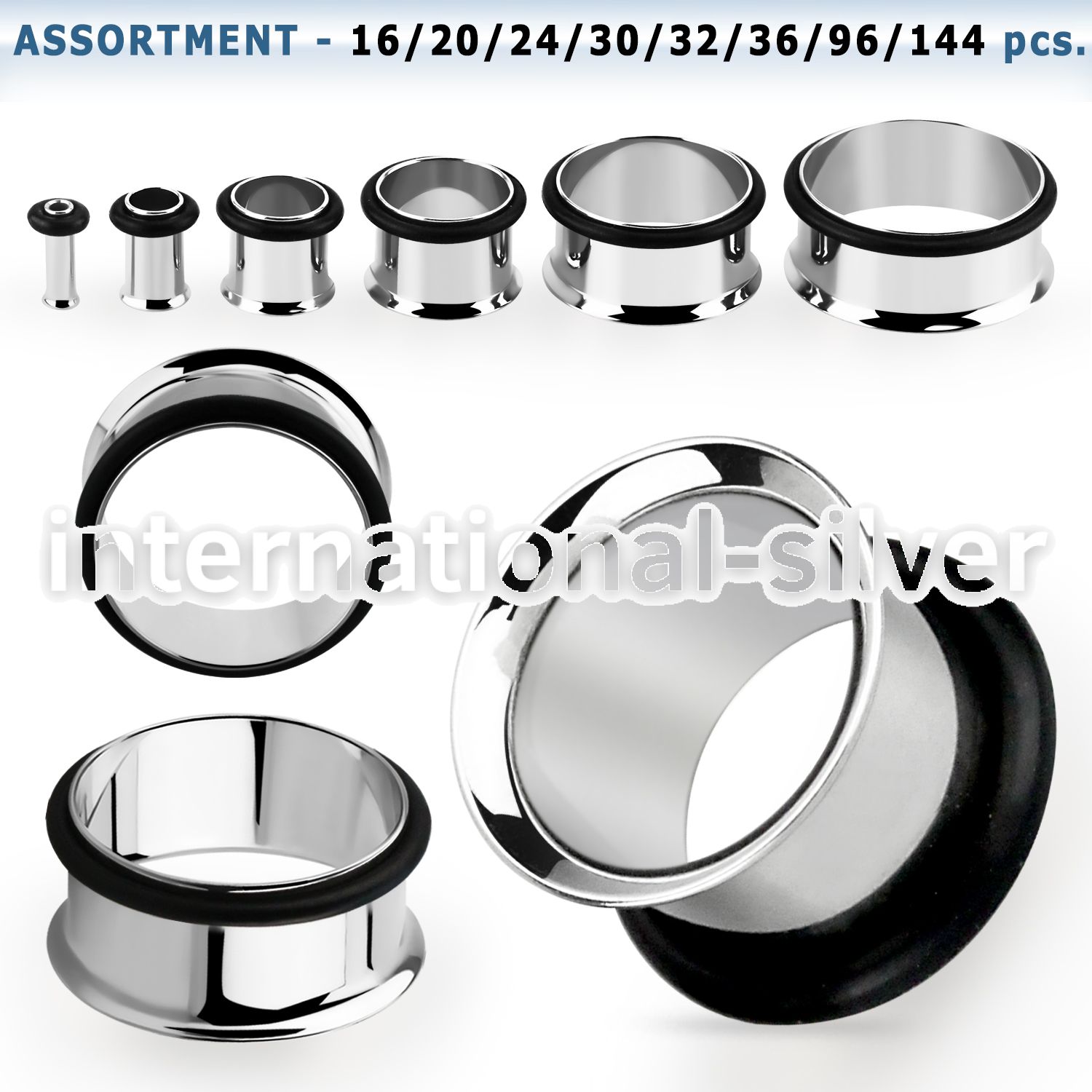 blk250 tunnels gauges surgical steel 316l ear lobe