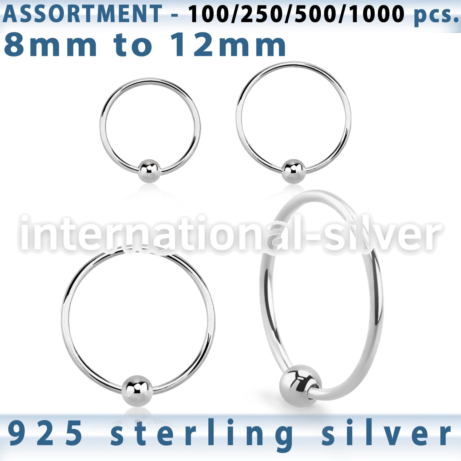 blk290 nose hoop silver 925 nose