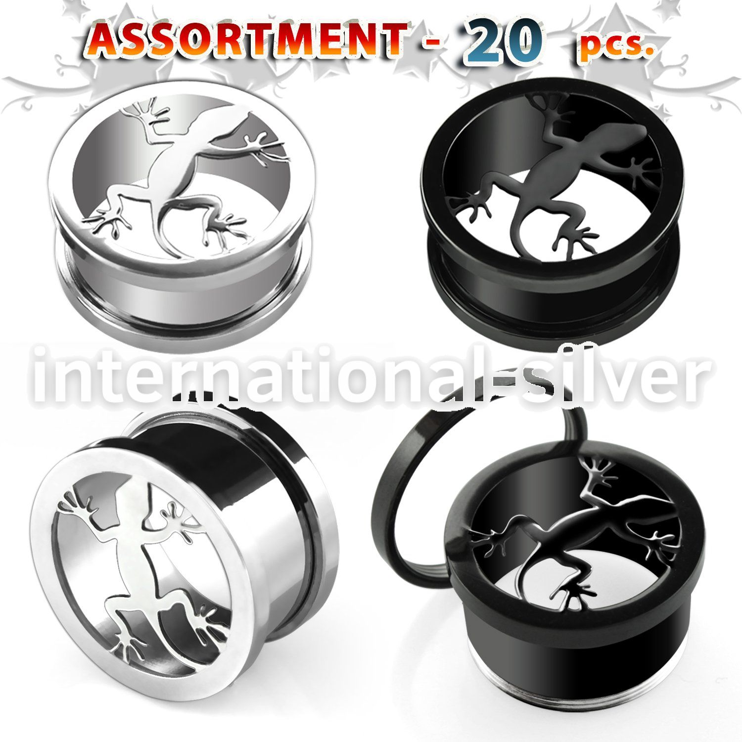 blk313 tunnels gauges anodized surgical steel 316l ear lobe
