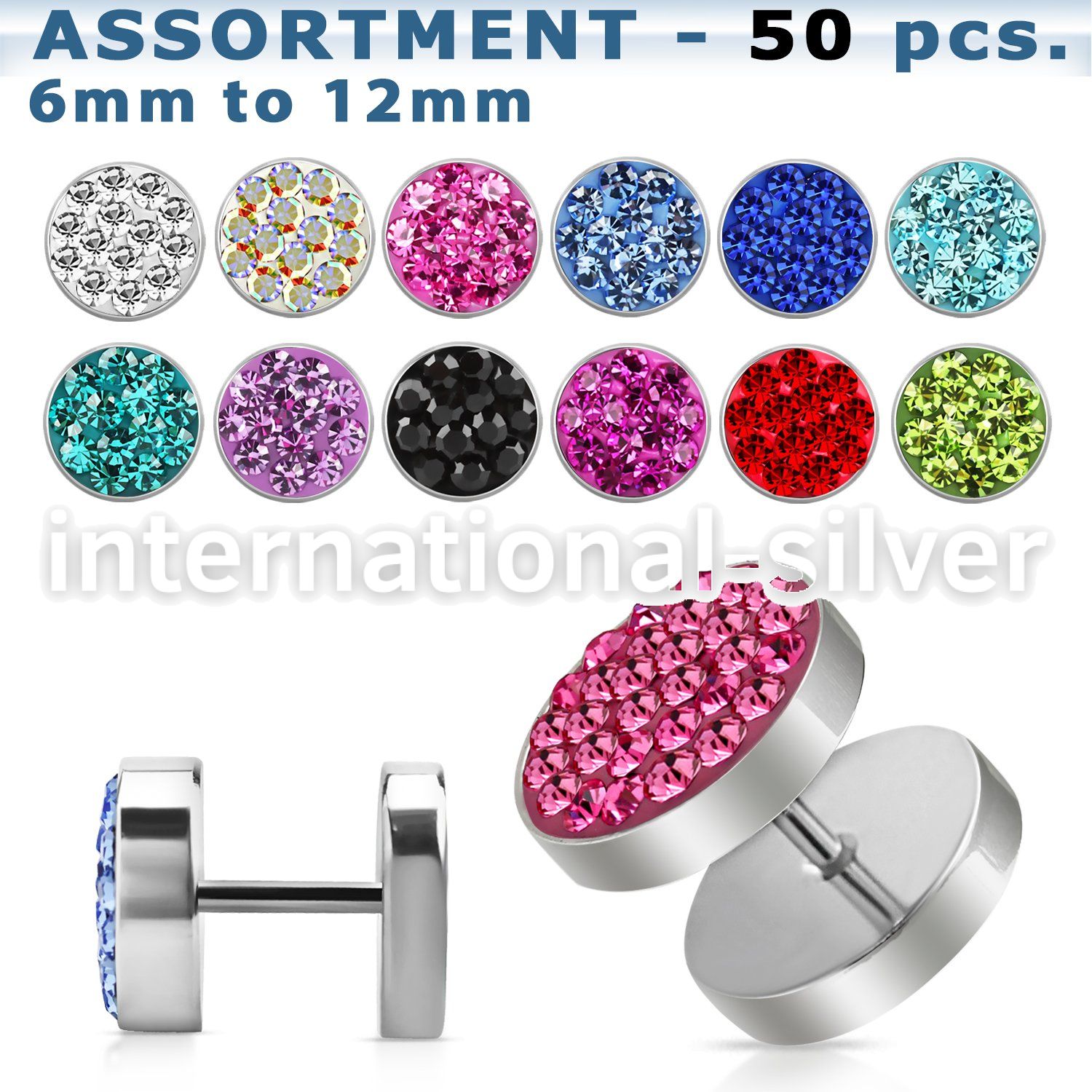 blk407 cheaters  illusion plugs and tapers surgical steel 316l belly button