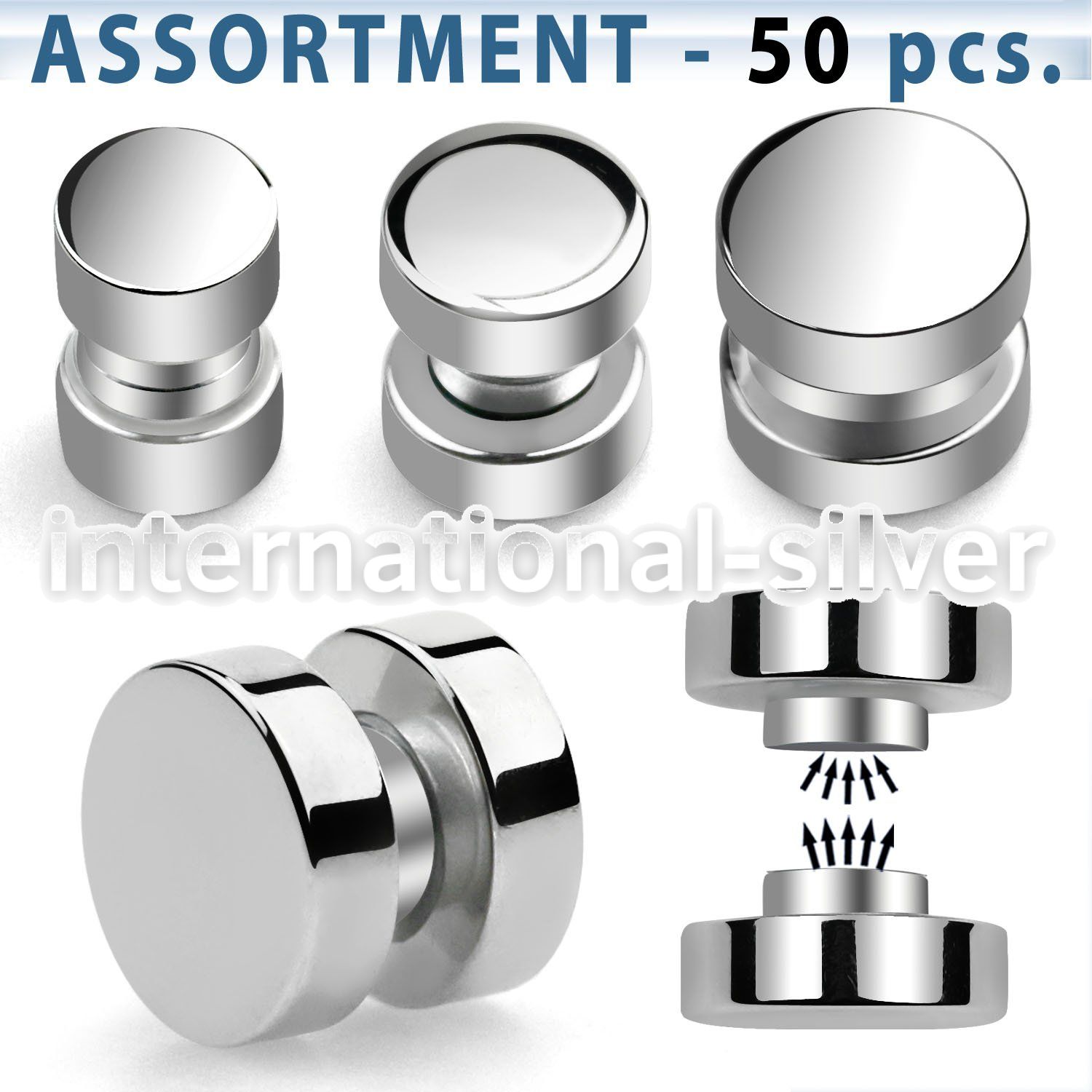 blk411 cheaters  illusion plugs and tapers surgical steel 316l ear lobe