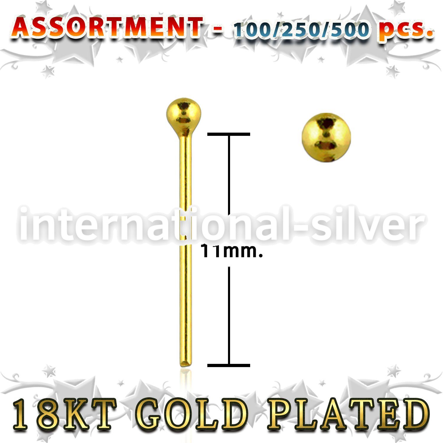 blk449 bend it to fit nose studs silver 925 nose