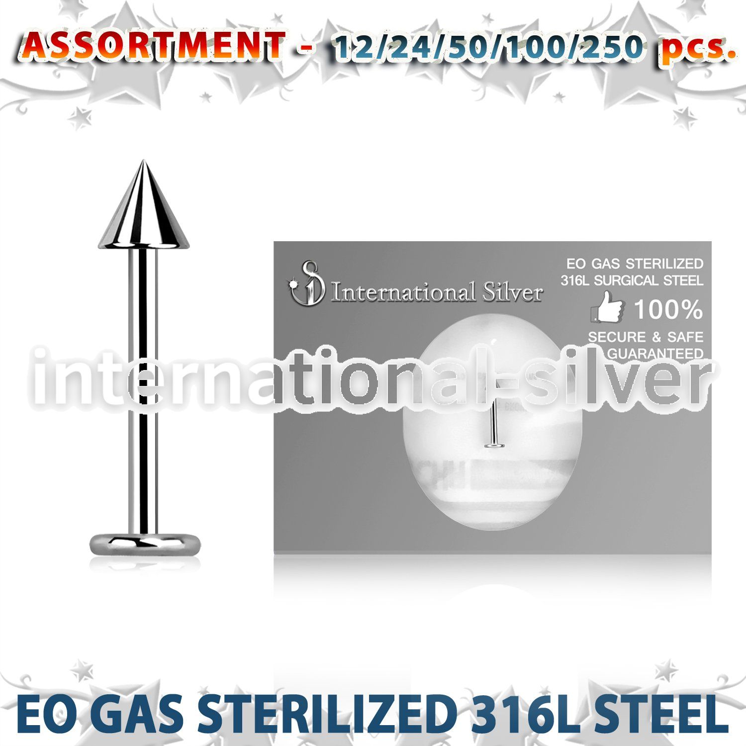 blk471 labrets lip rings surgical steel 316l labrets chin