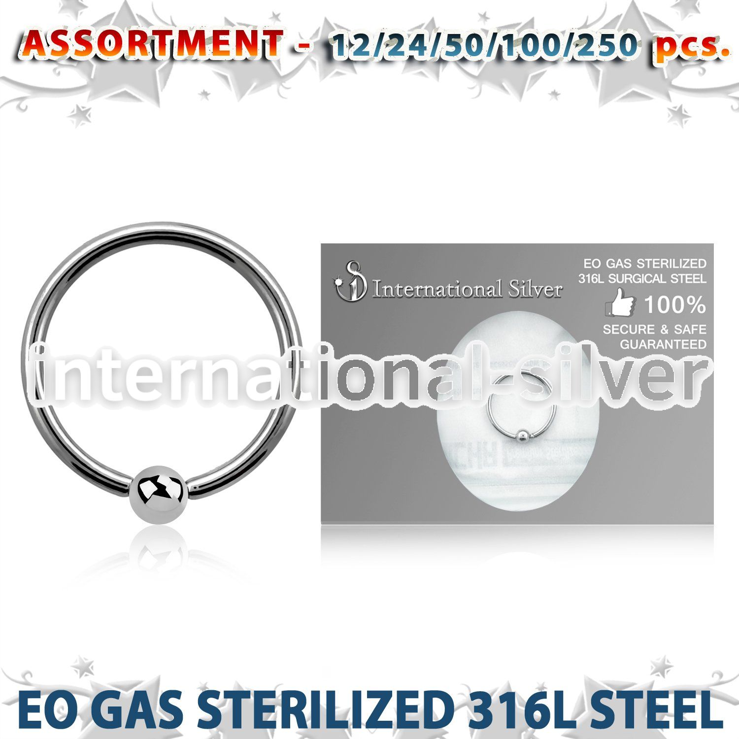 blk479 hoops captive rings surgical steel 316l helix