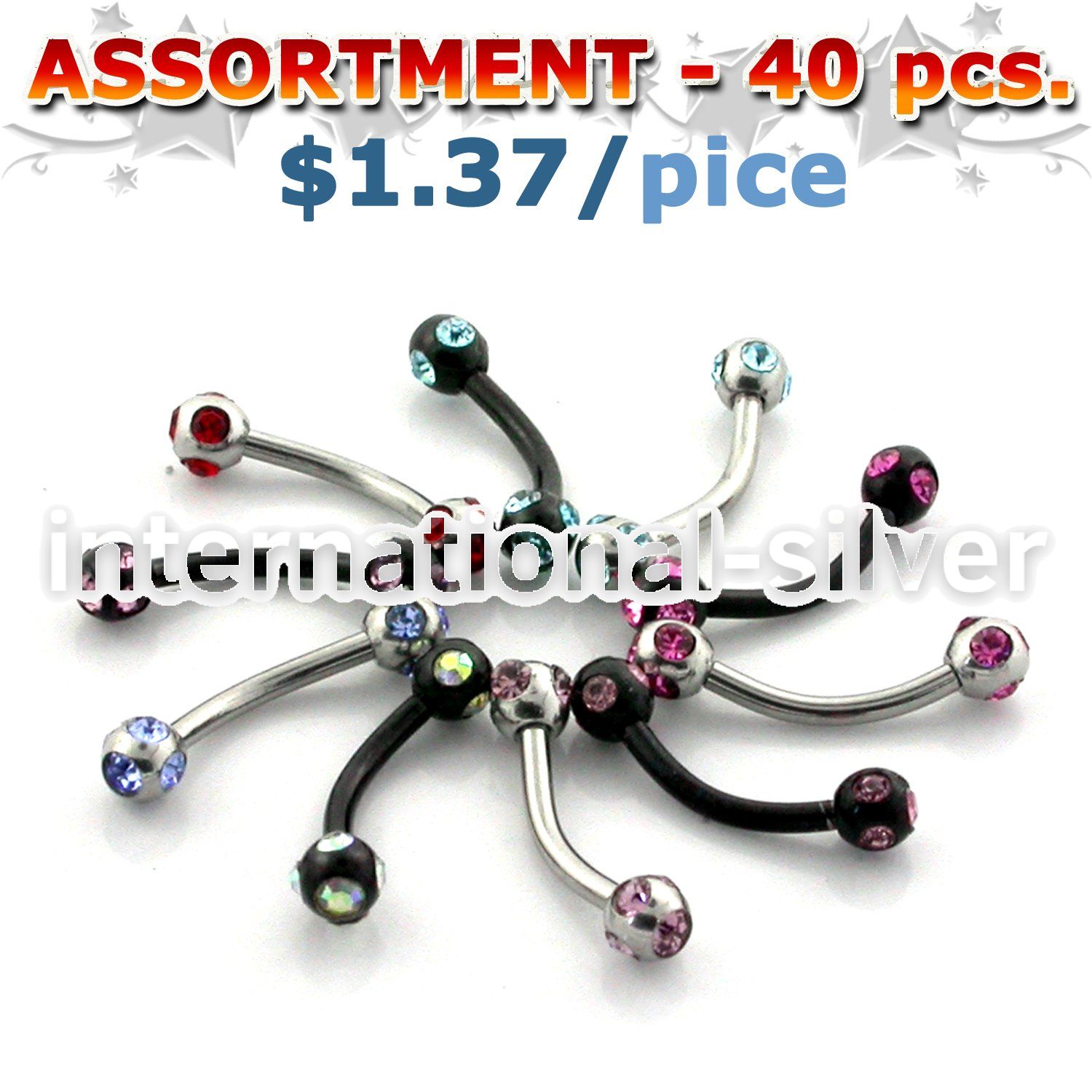 blk47 micro curved barbells surgical steel 316l eyebrow