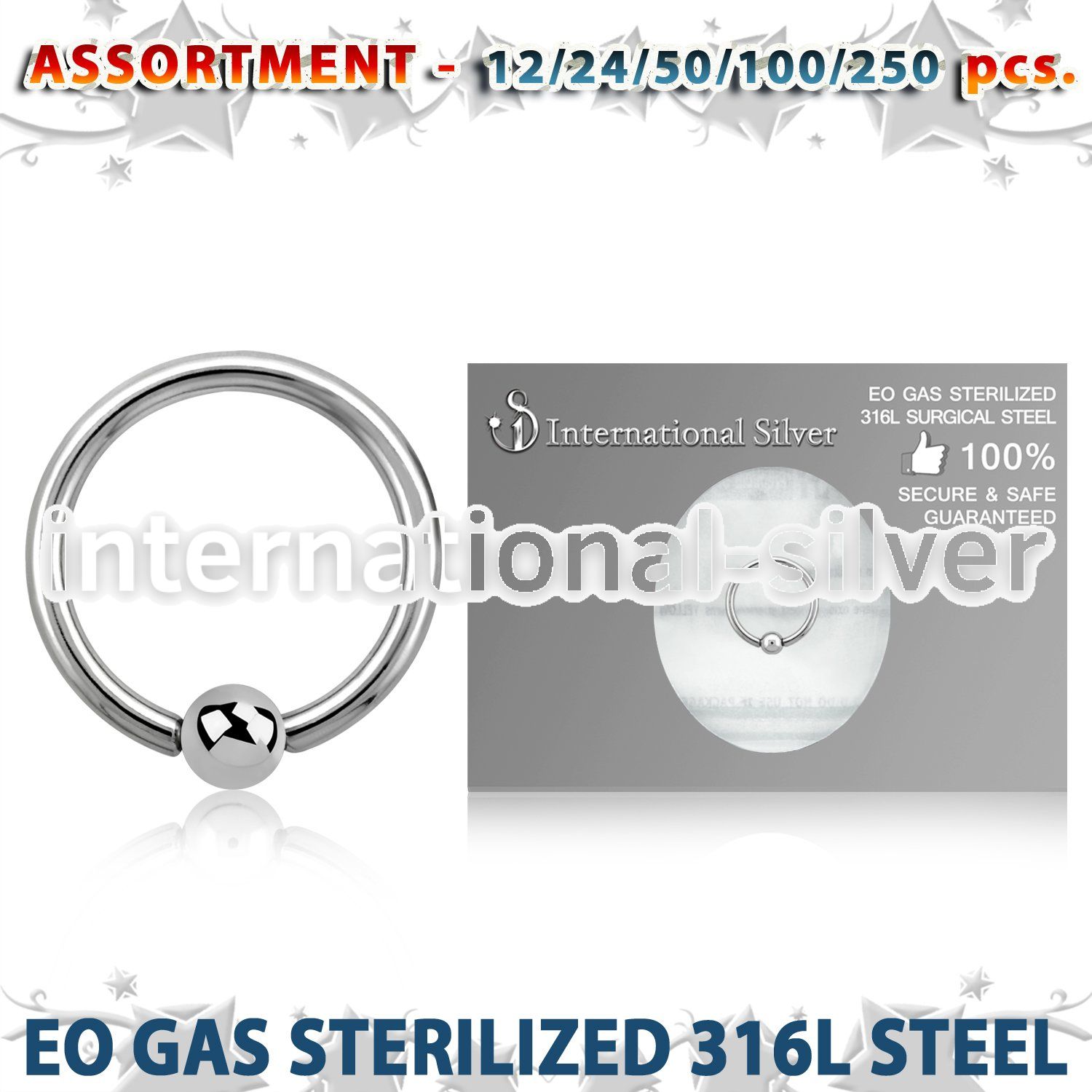 blk480 hoops captive rings surgical steel 316l helix