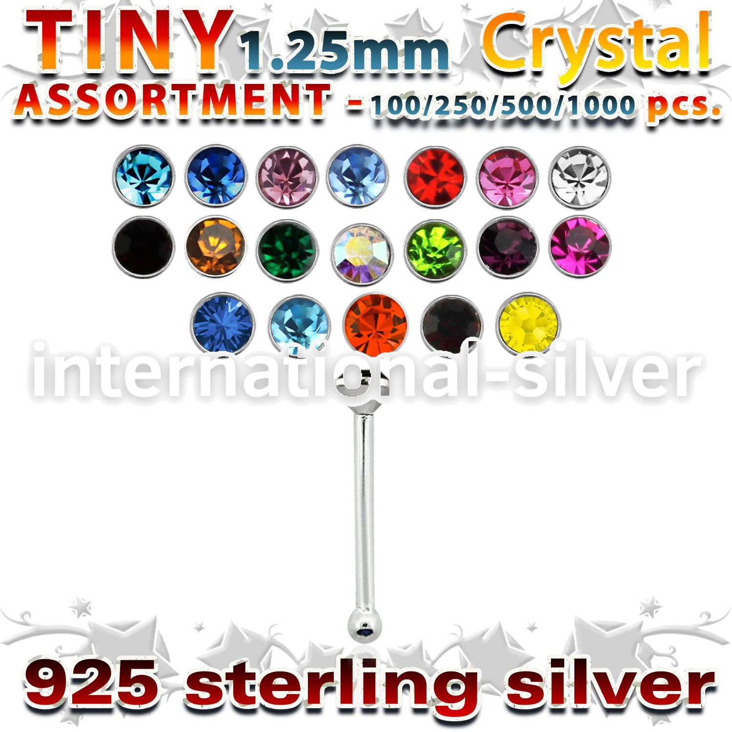 blk530 nose bone silver 925 nose