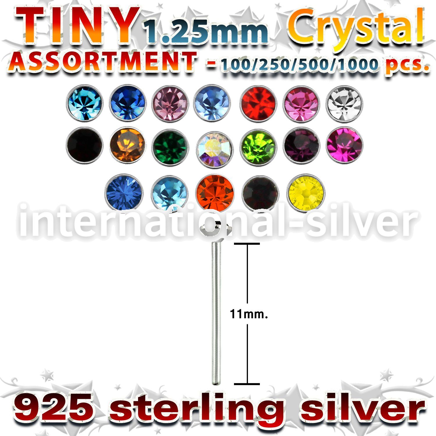 blk531 bend it to fit nose studs silver 925 nose