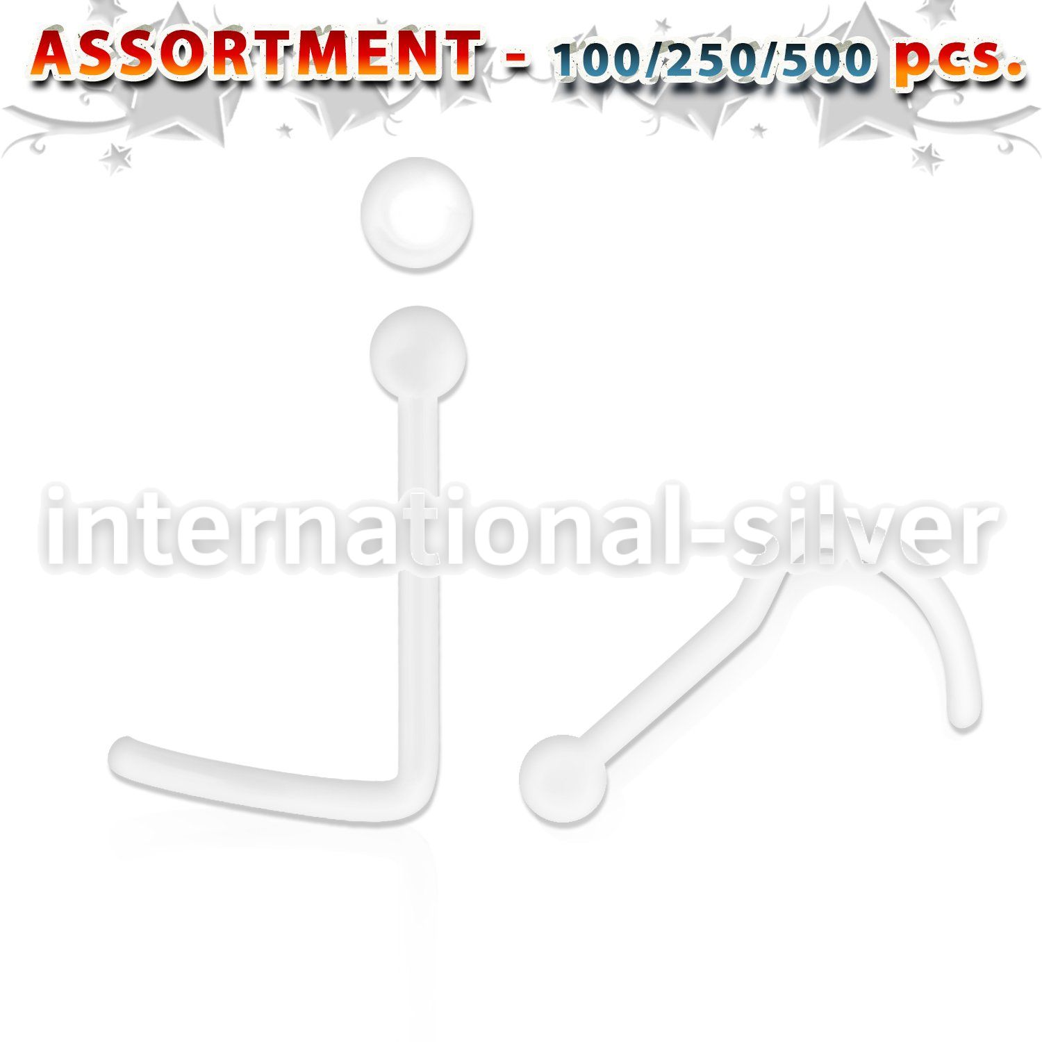 blk543 l shape nose studs bioflex ptfe nose