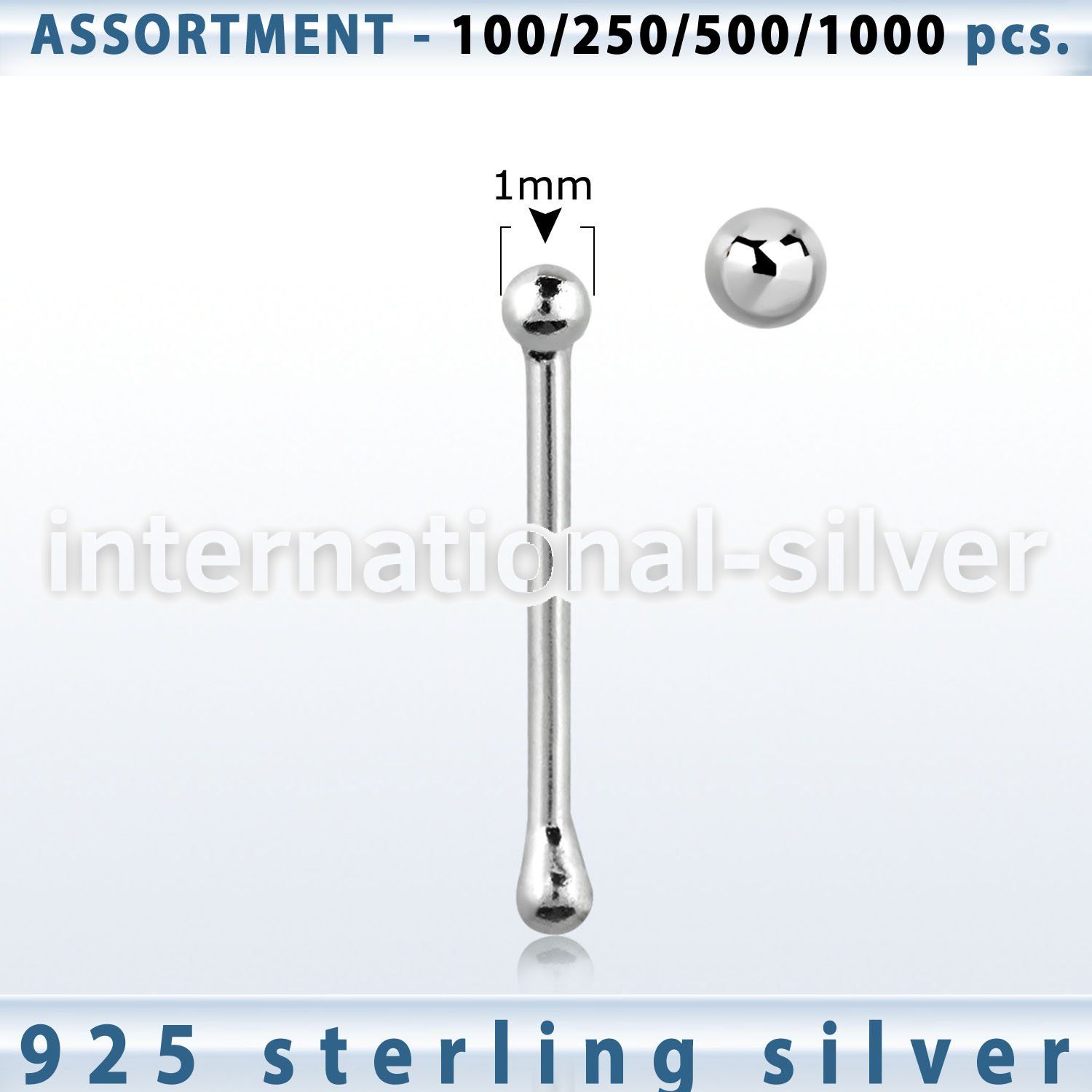 blk559 nose bone silver 925 nose