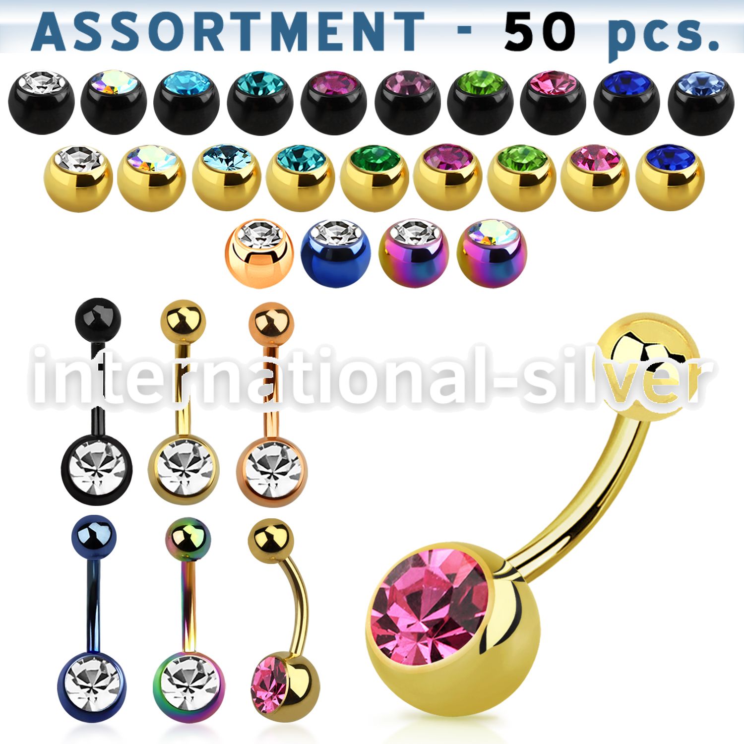 blk80b belly rings anodized surgical steel 316l belly button