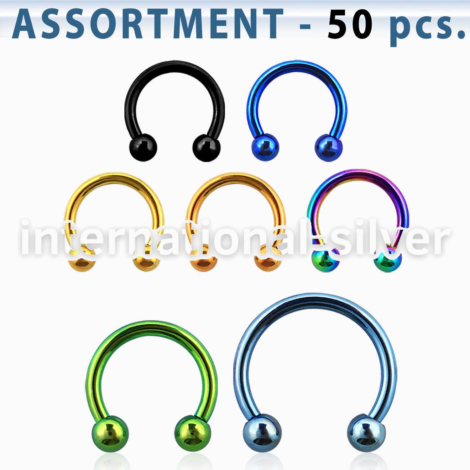 blk81 horseshoes anodized surgical steel 316l belly button