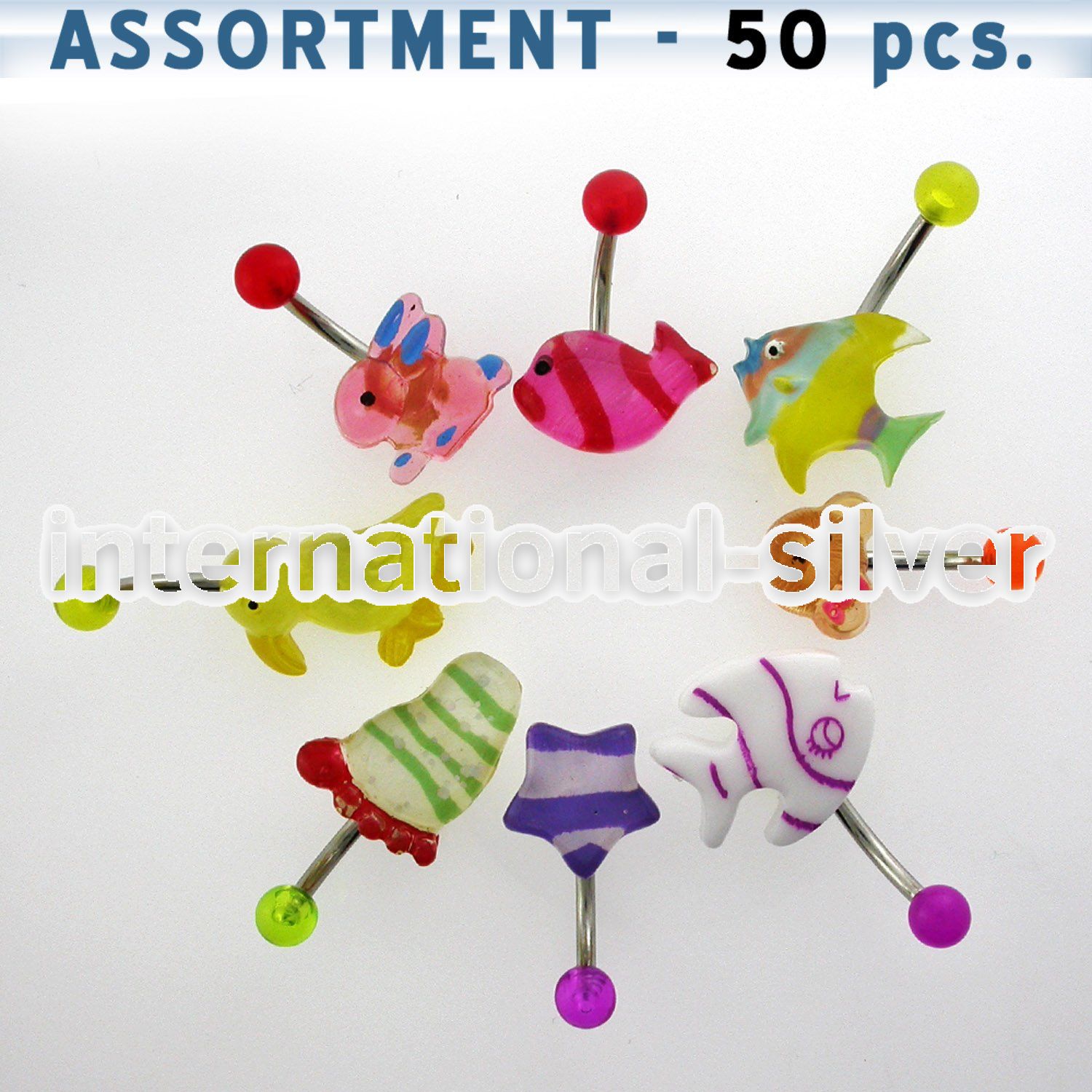 blk91 belly rings surgical steel 316l with acrylic parts belly button