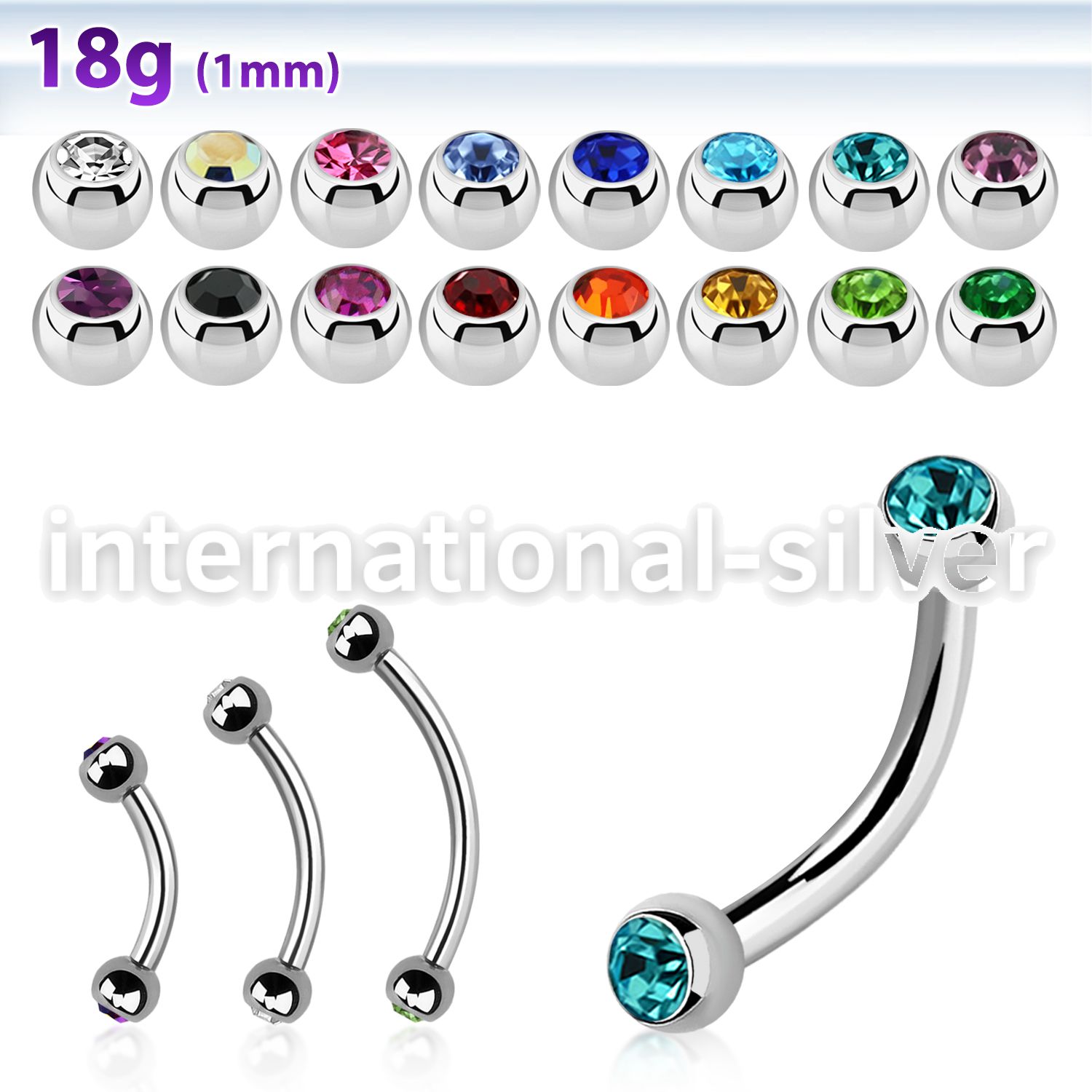 bn18jb25 surgical steel eyebrow bananas eyebrow piercing