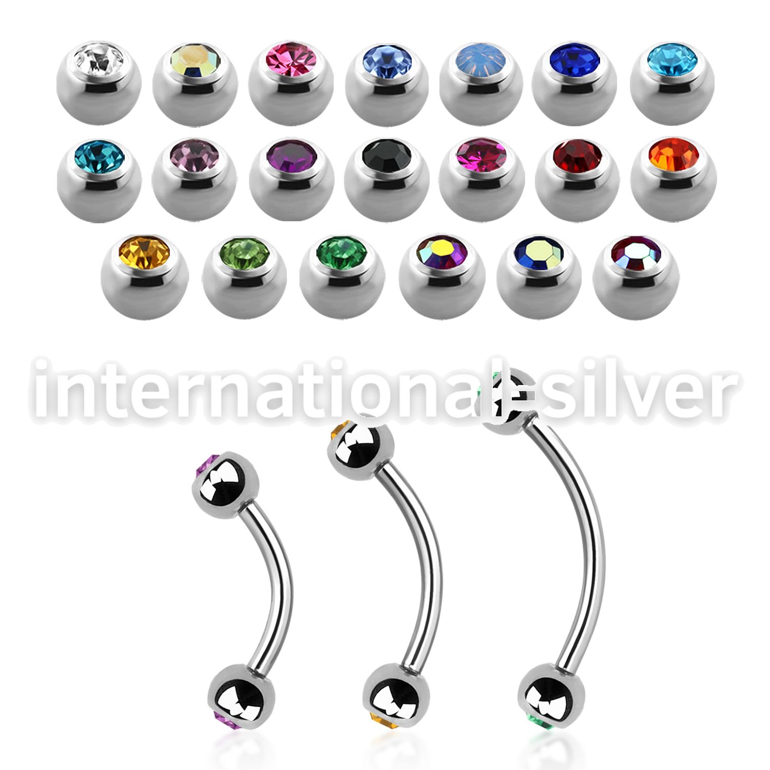 bn18jb3 surgical steel eyebrow bananas eyebrow piercing