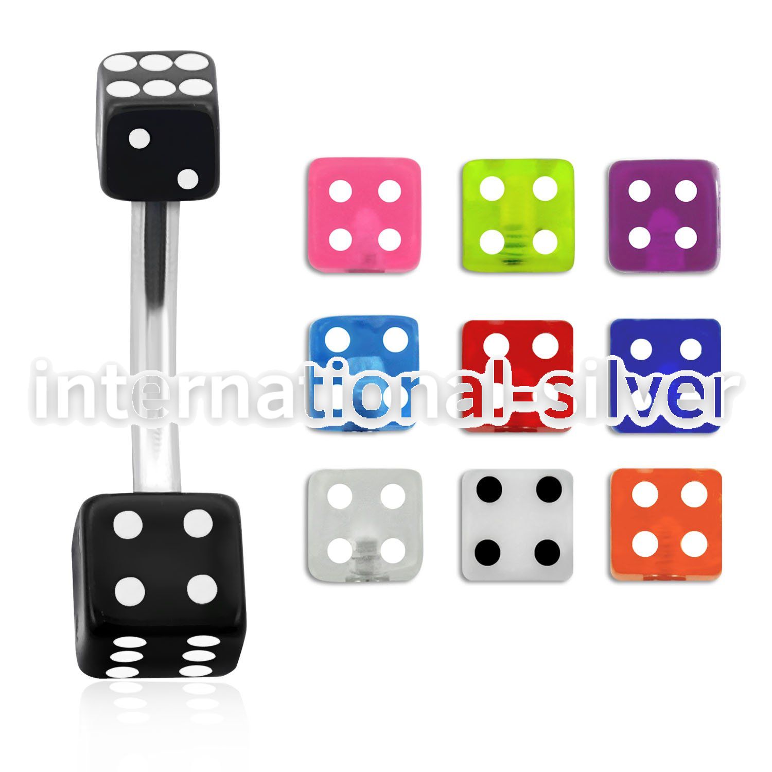 bn2uvdi belly rings surgical steel 316l with acrylic parts belly button