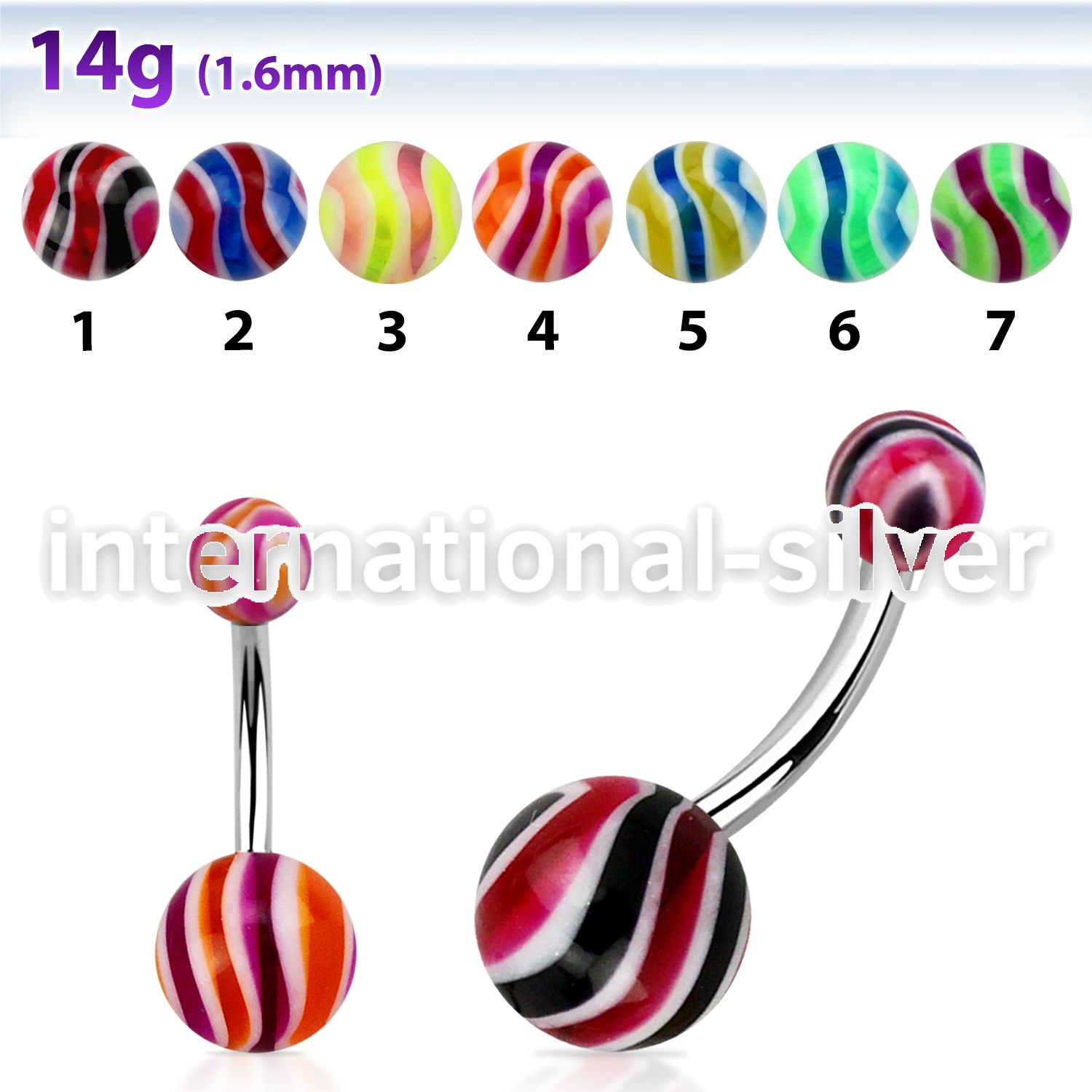 bndxc belly rings surgical steel 316l with acrylic parts belly button