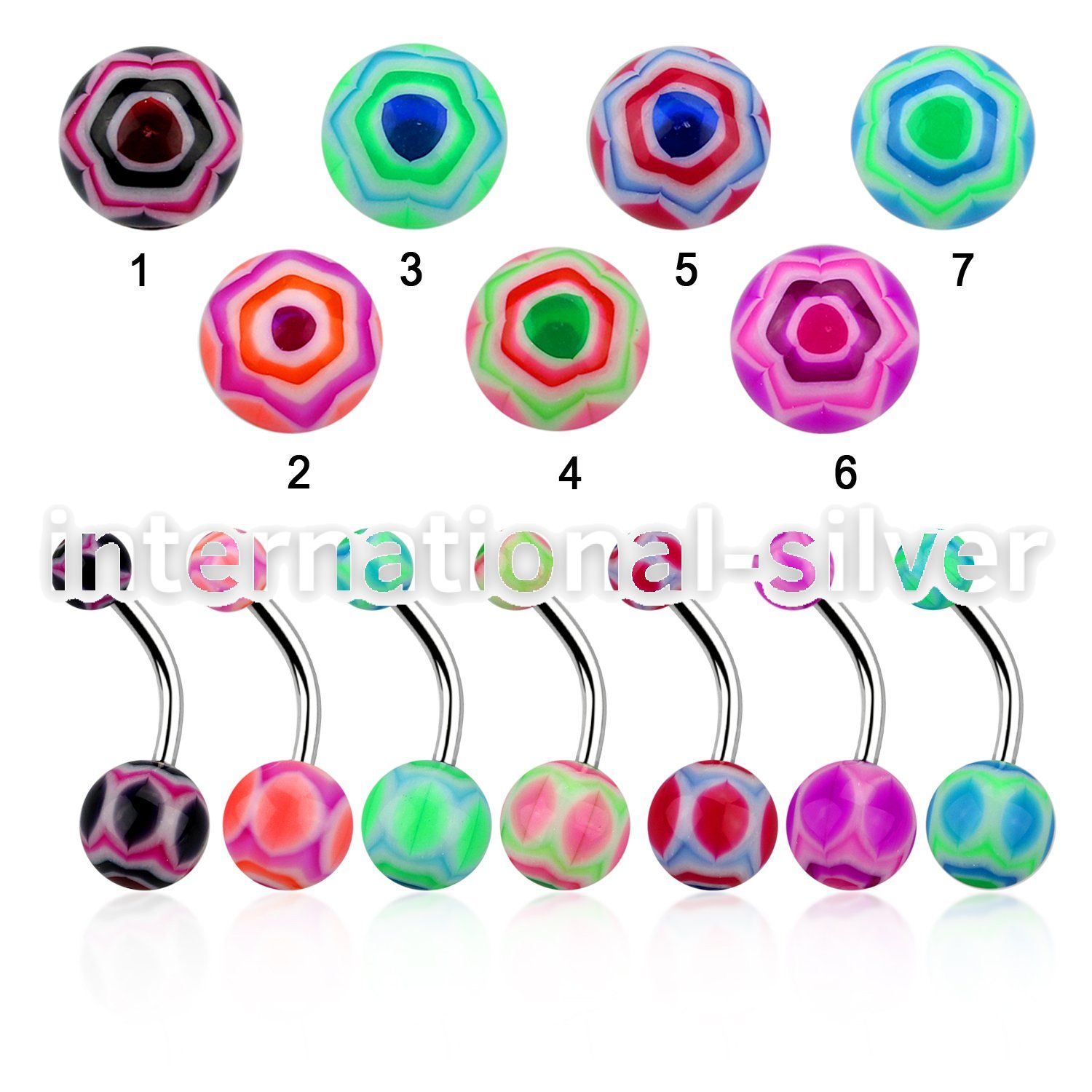 bndxf belly rings surgical steel 316l with acrylic parts belly button