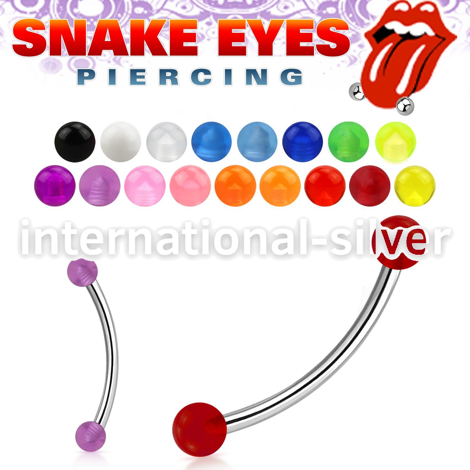 bnevbl micro curved barbells surgical steel 316l with acrylic parts eyebrow