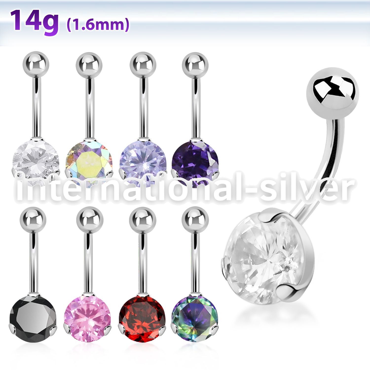 bnrdz8 belly rings surgical steel 316l belly button