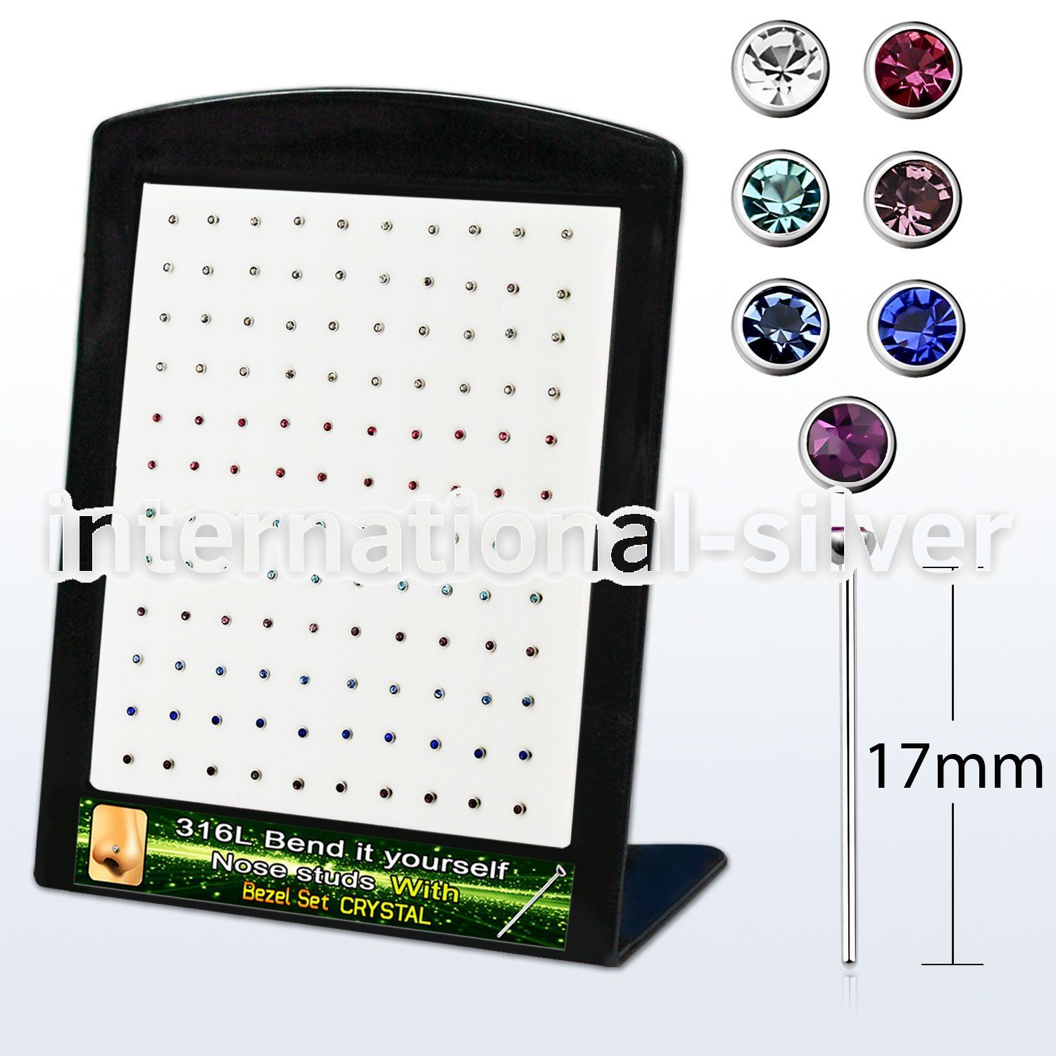 bnycb25m bend it to fit nose studs surgical steel 316l helix