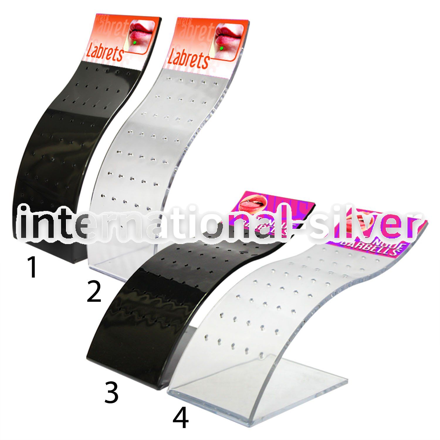 br1 displays acrylic body jewelry belly button