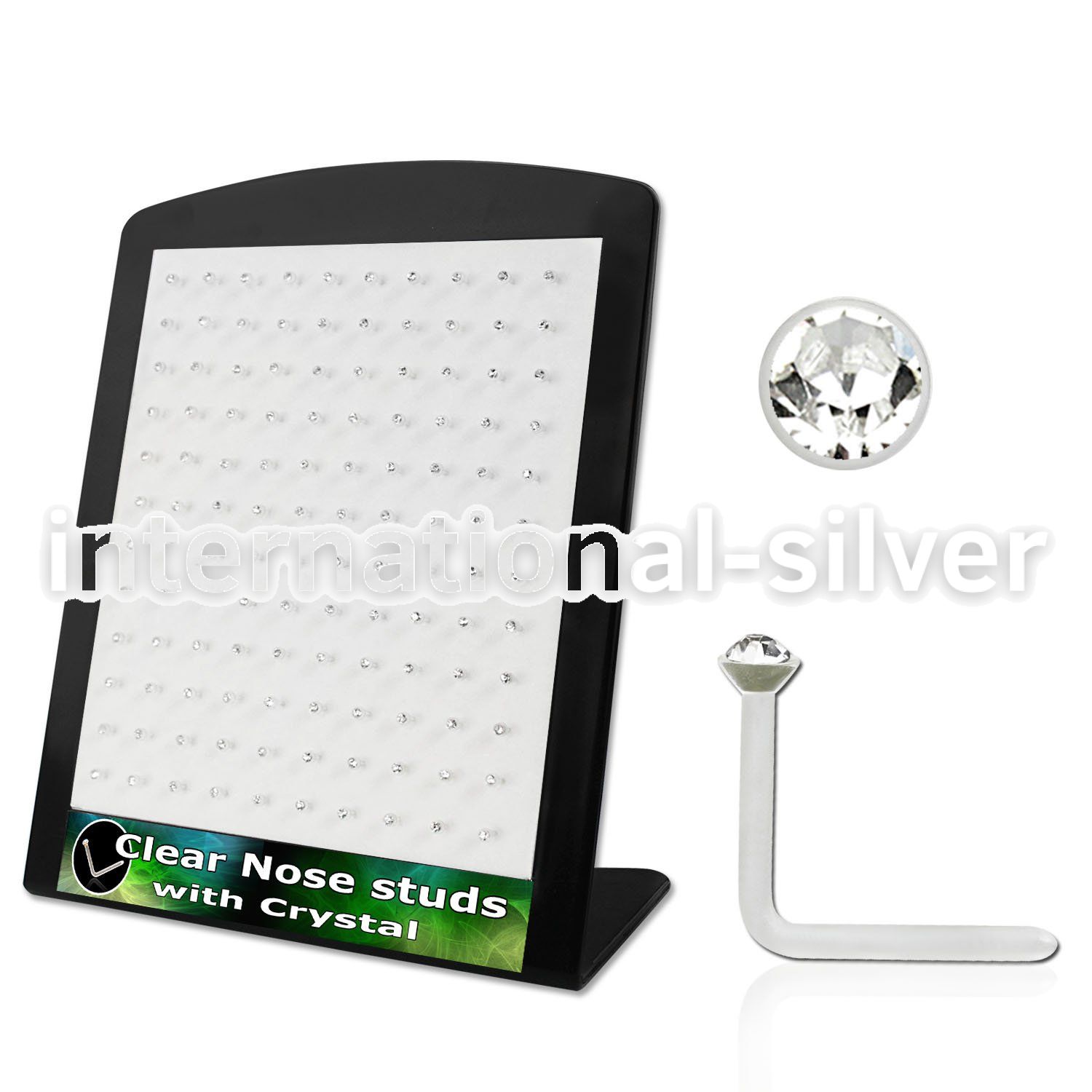 brac11 l shape nose studs acrylic body jewelry nose