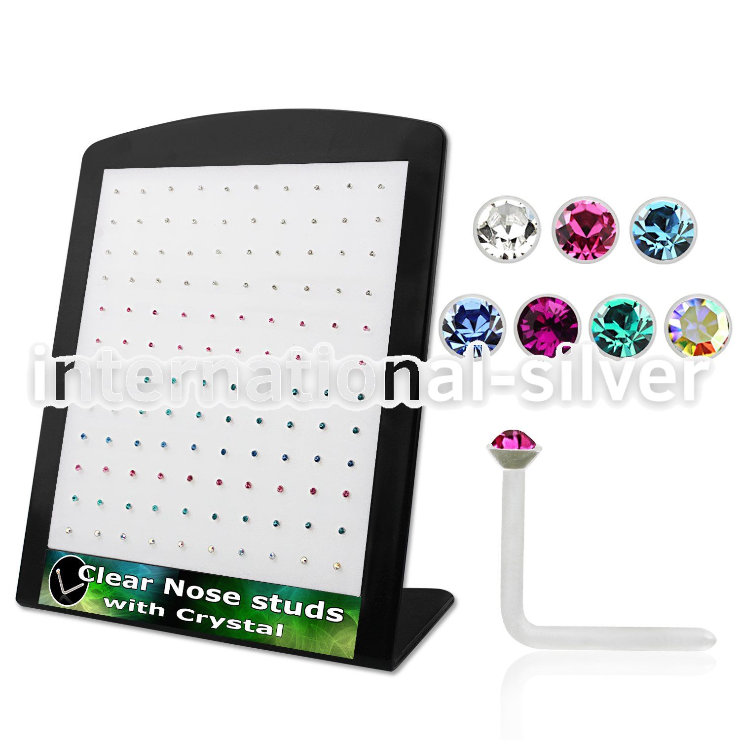 brac12 l shape nose studs acrylic body jewelry nose