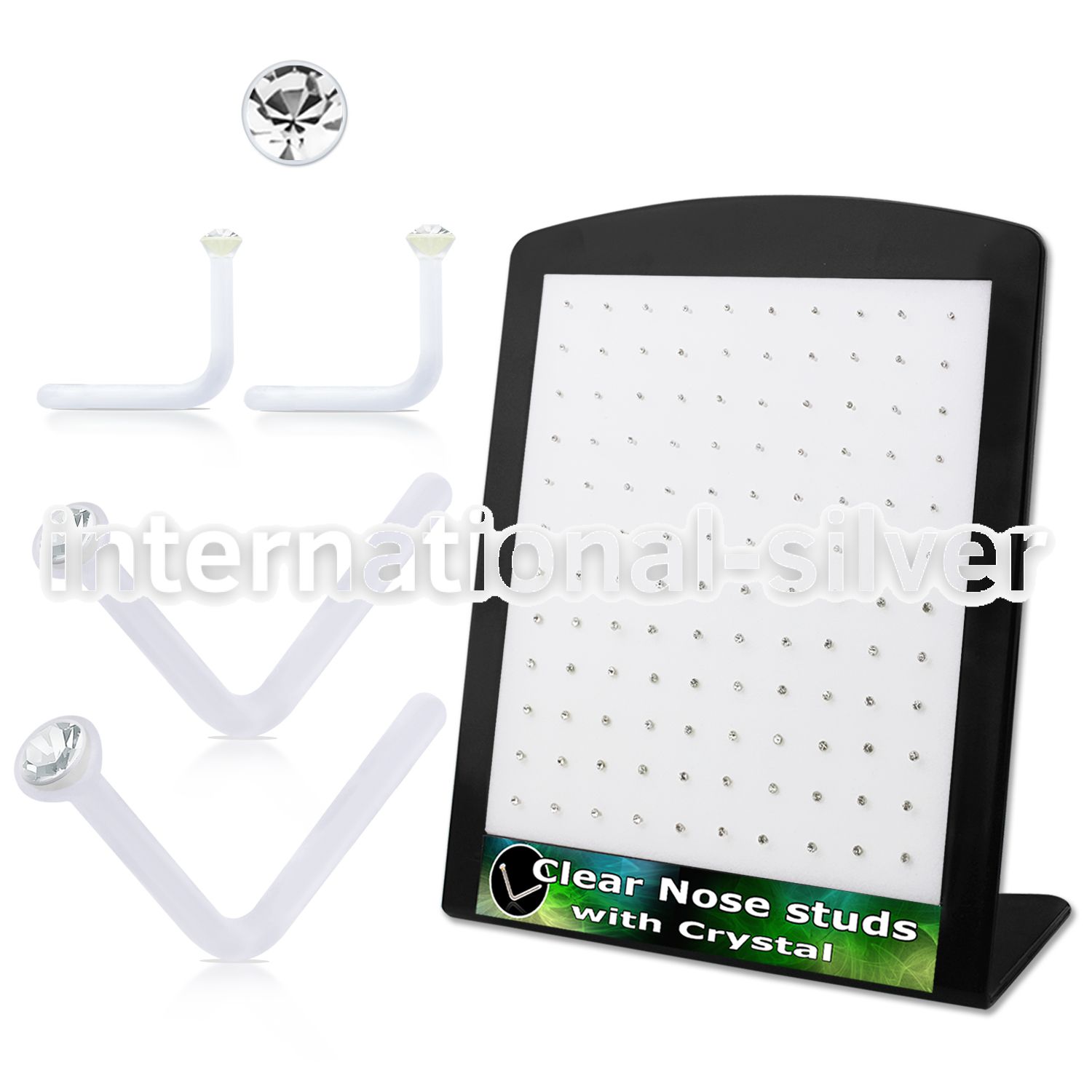 brac13 l shape nose studs acrylic body jewelry nose