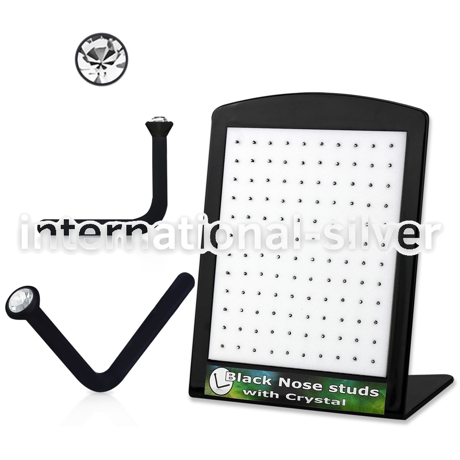 brac1 l shape nose studs acrylic body jewelry nose