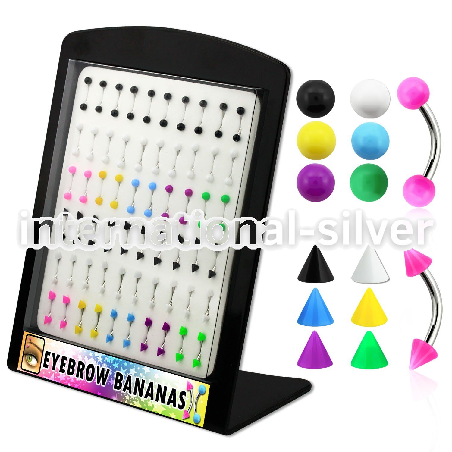 brbjmx1 micro curved barbells surgical steel 316l with acrylic parts eyebrow