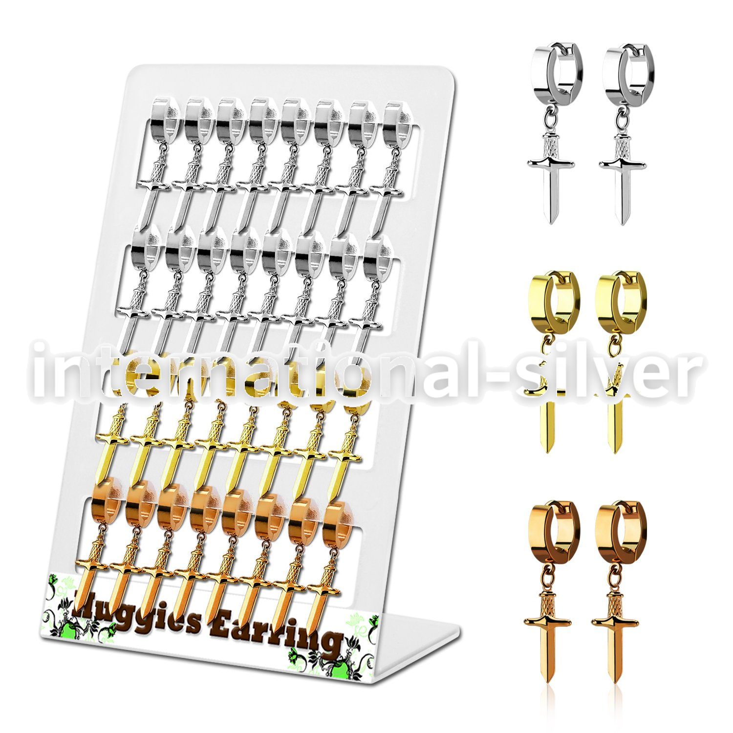 brer38 stainless steel huggie piercing