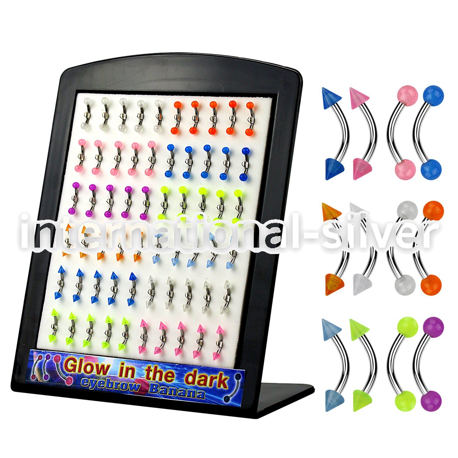 brgl3 micro curved barbells surgical steel 316l with acrylic parts eyebrow