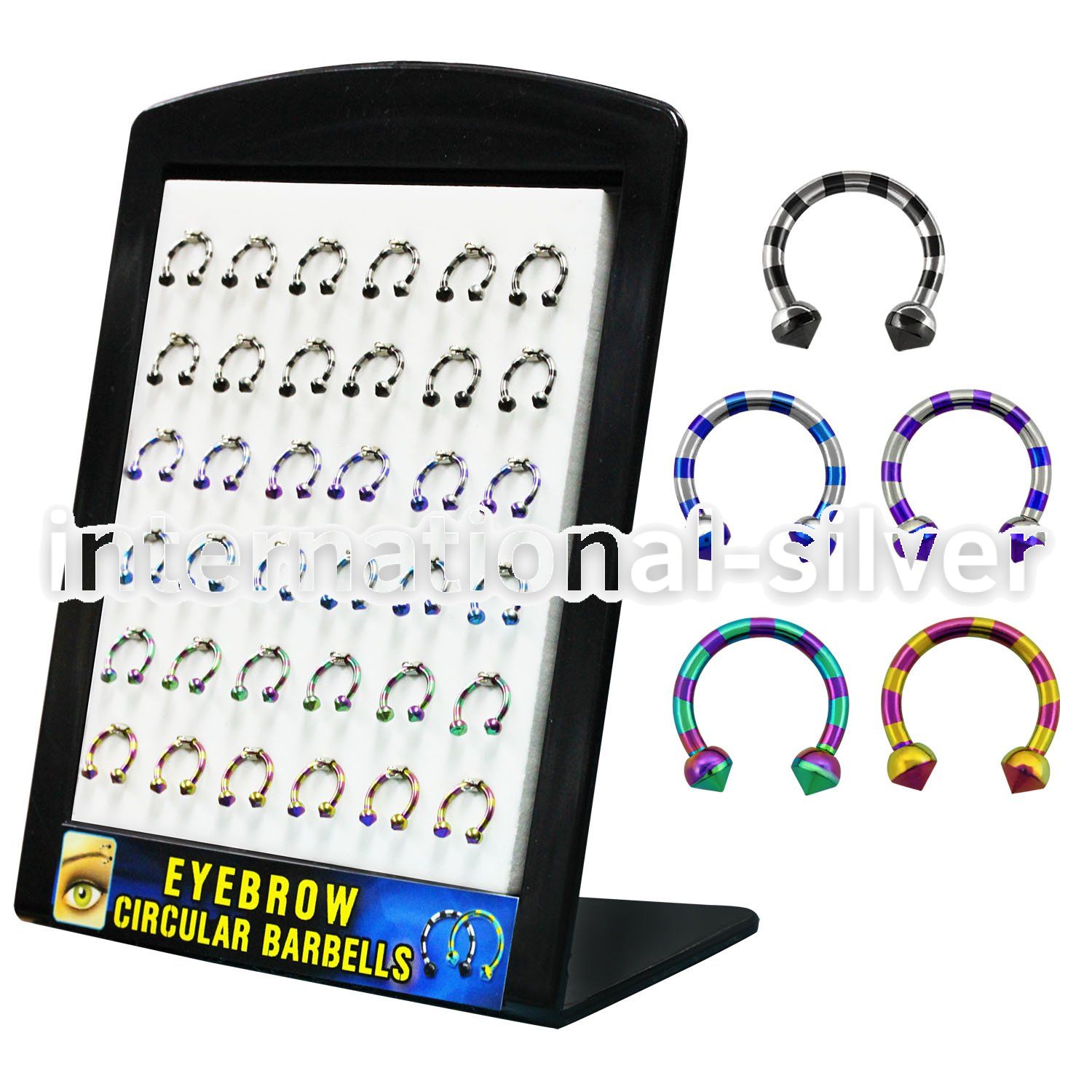 brmix23 horseshoes anodized surgical steel 316l belly button