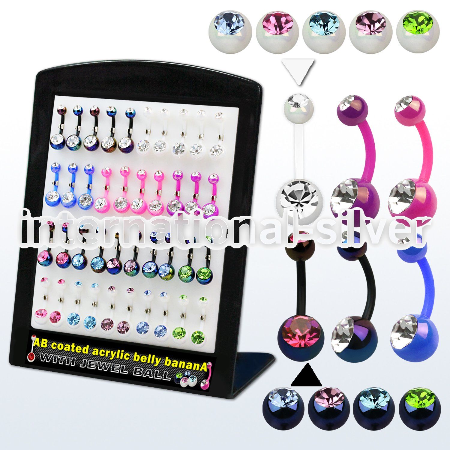 brmix30 belly rings acrylic body jewelry belly button