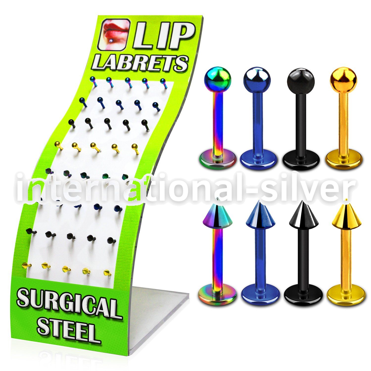 brmlb9 labrets lip rings anodized surgical steel 316l labrets chin