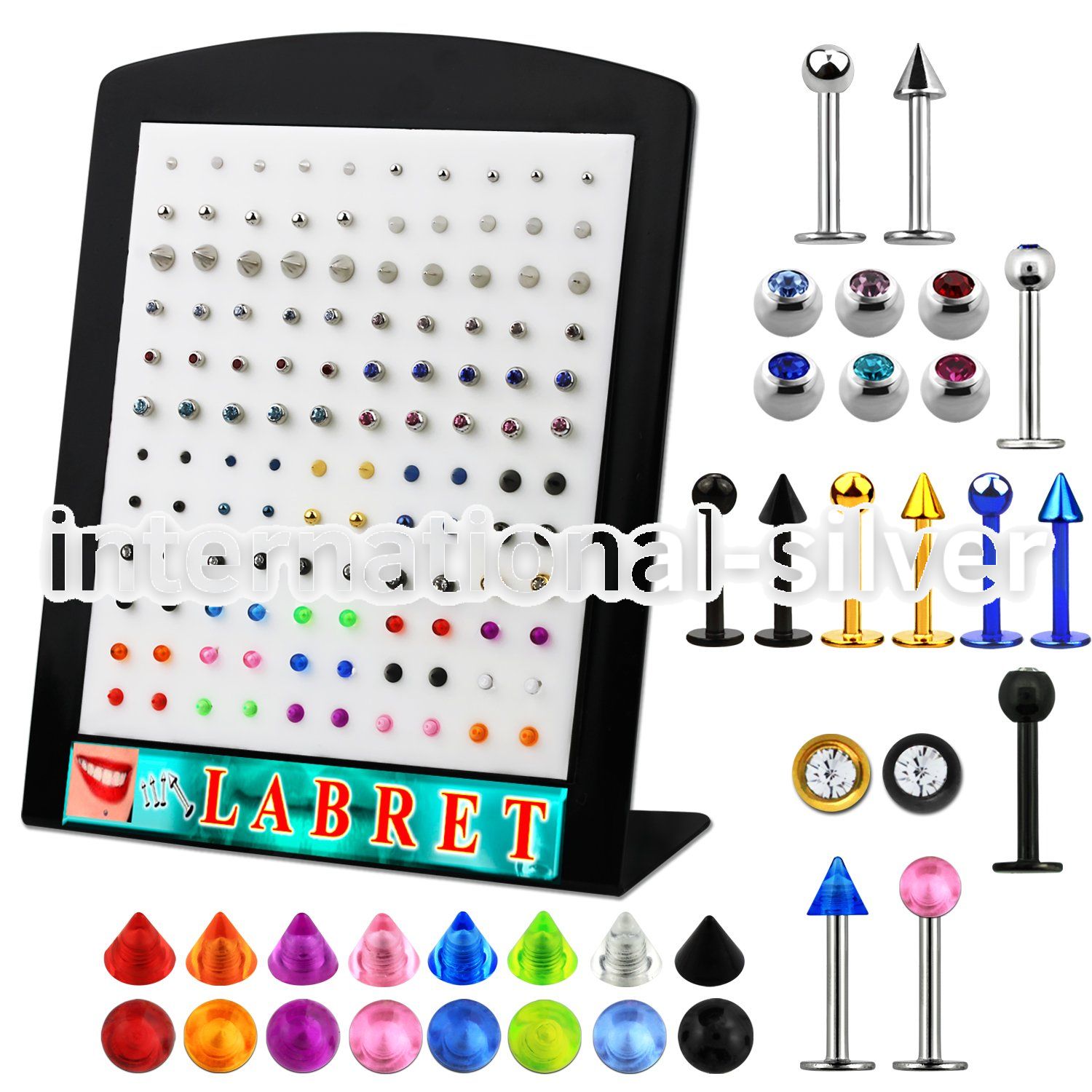 brmlb labrets lip rings surgical steel 316l labrets chin