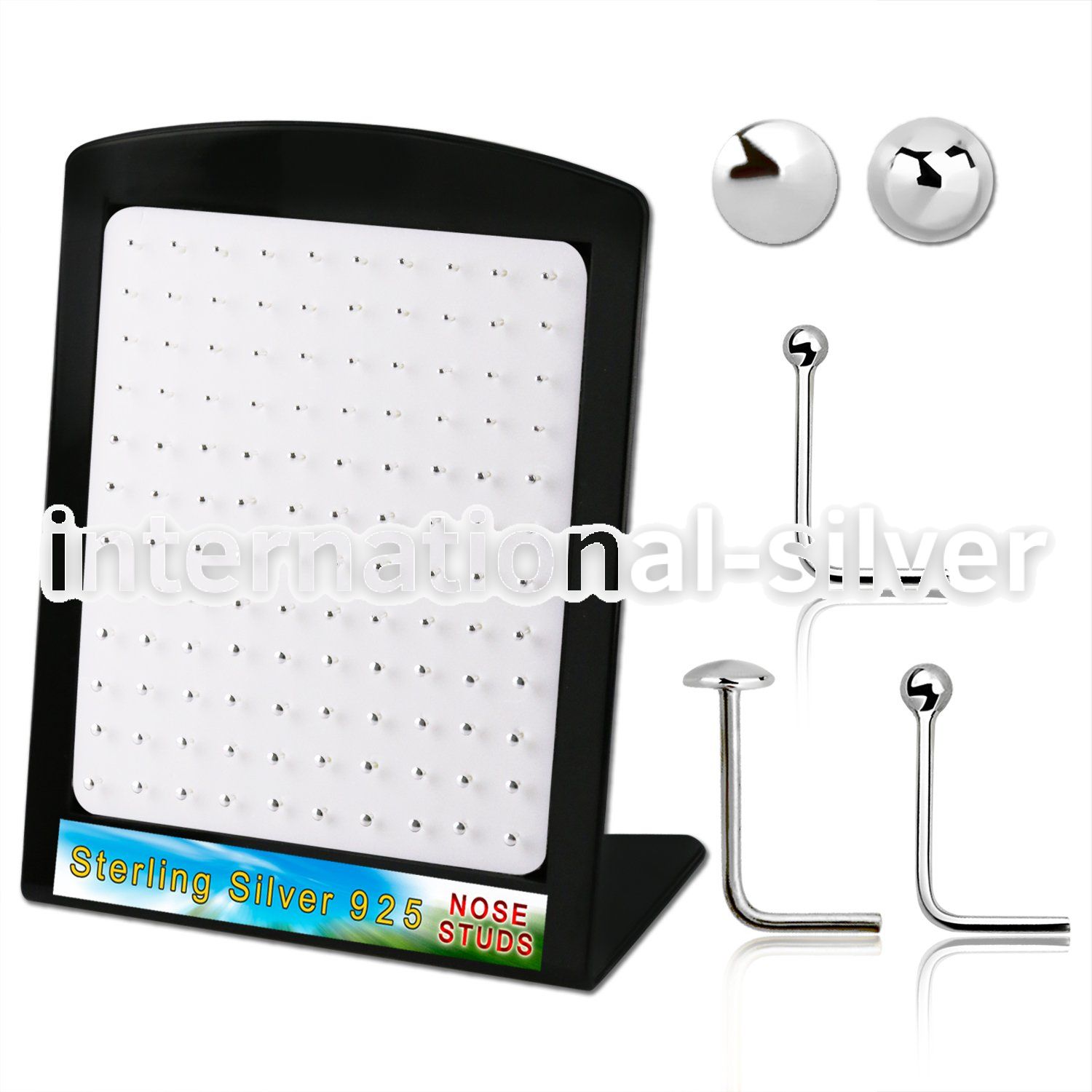 brmnsb l shape nose studs silver 925 nose