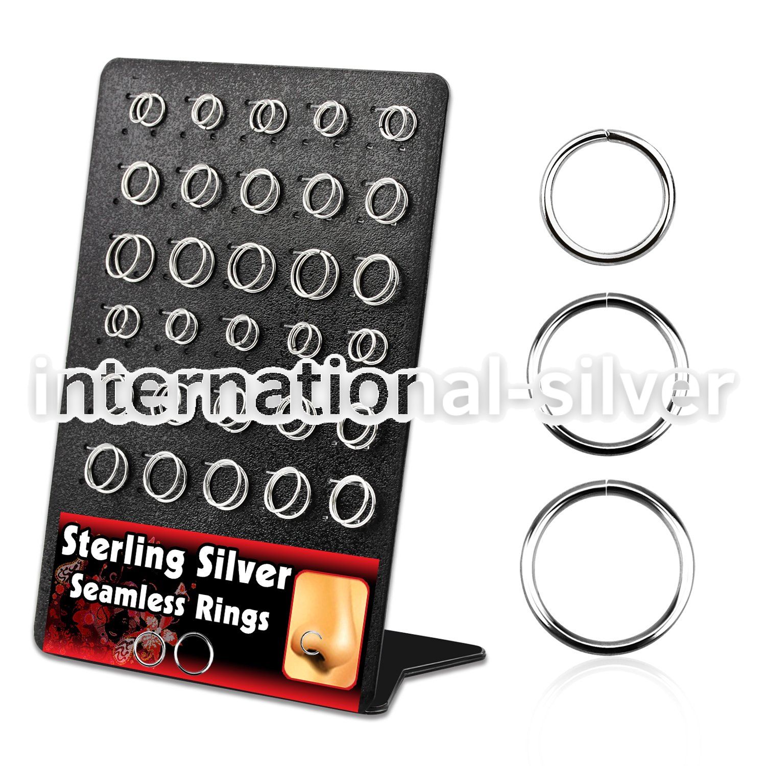 brnhm13 seamless segment rings silver 925 eyebrow