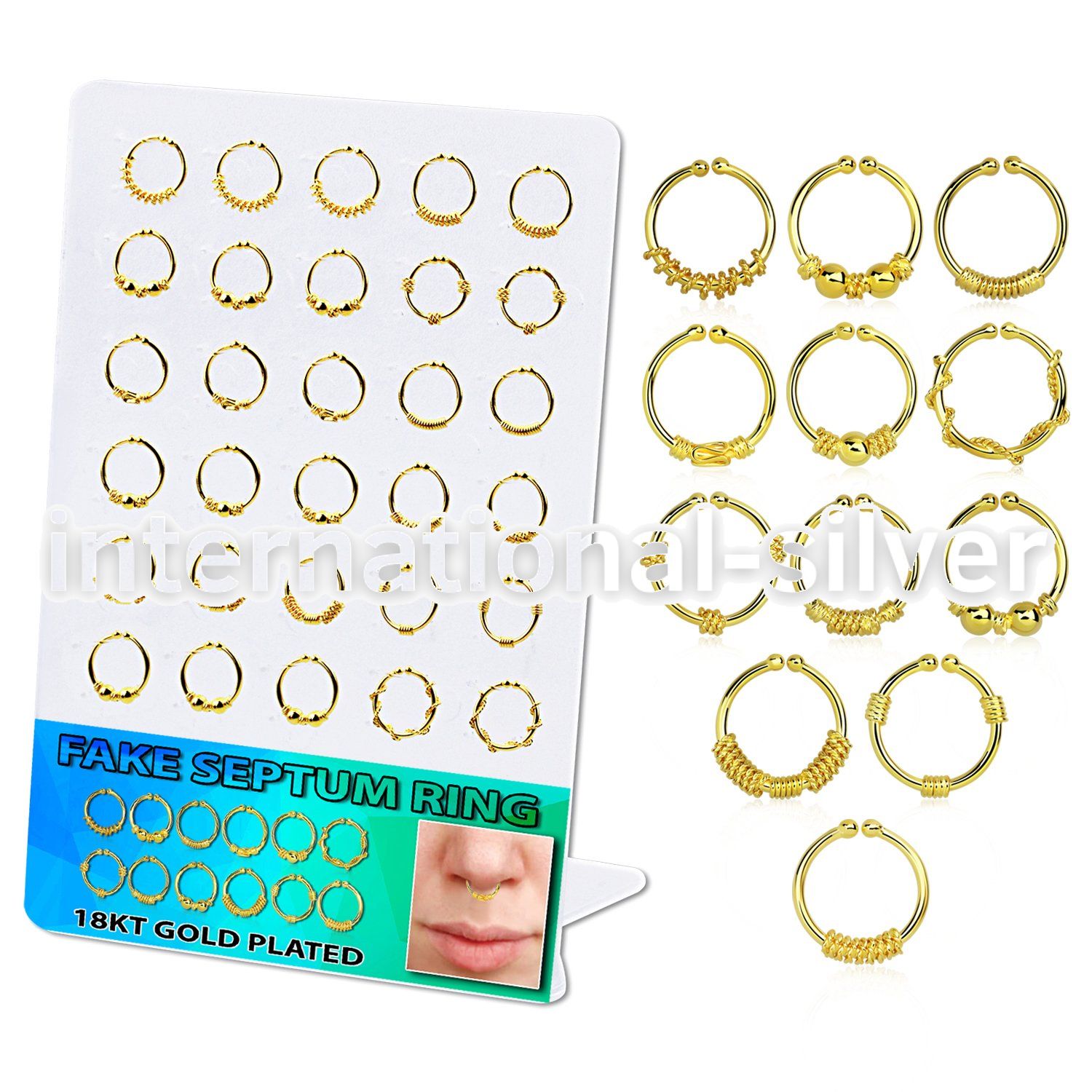 brnhm21 fake illusion body jewelry silver 925 septum