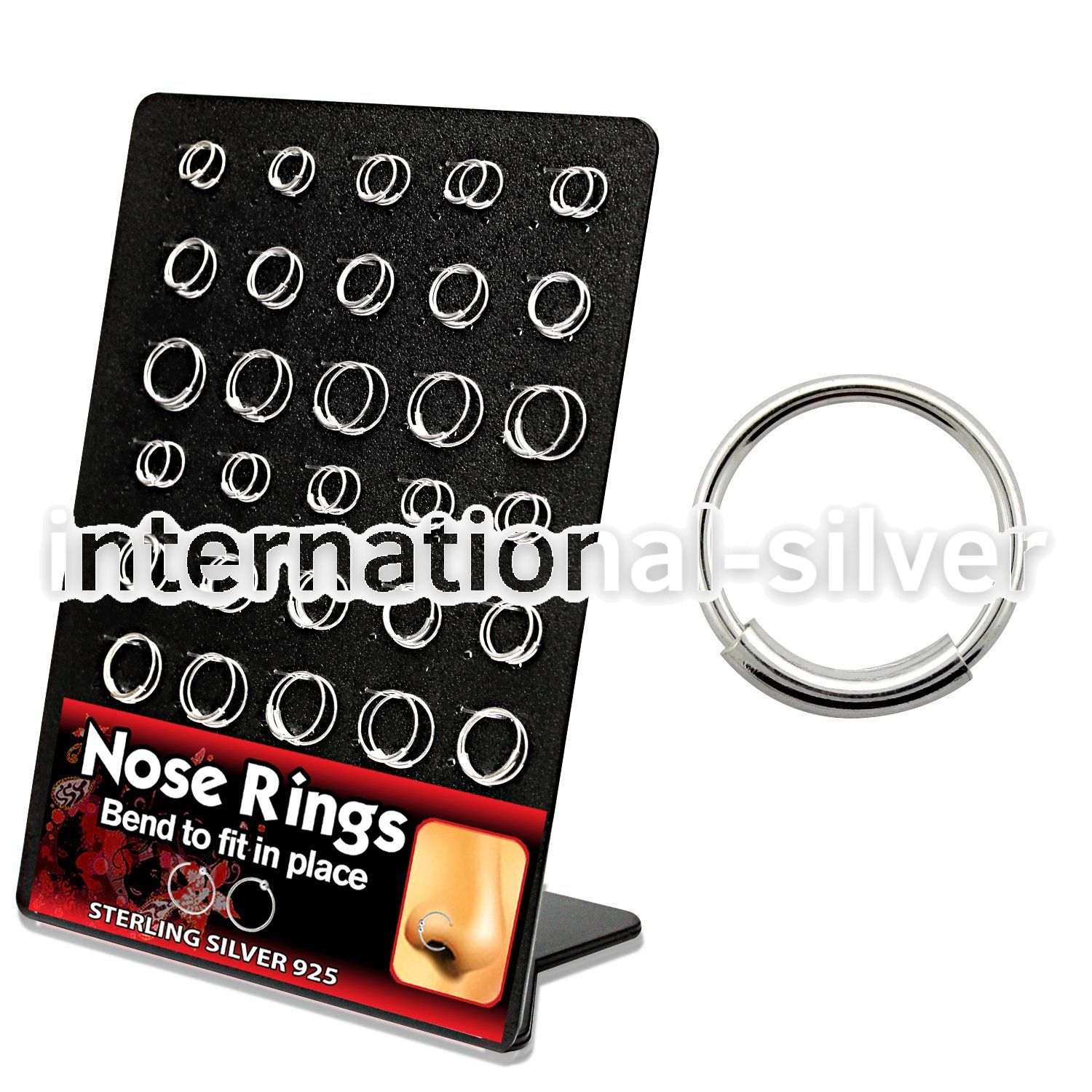 brnhm5 nose hoop silver 925 nose