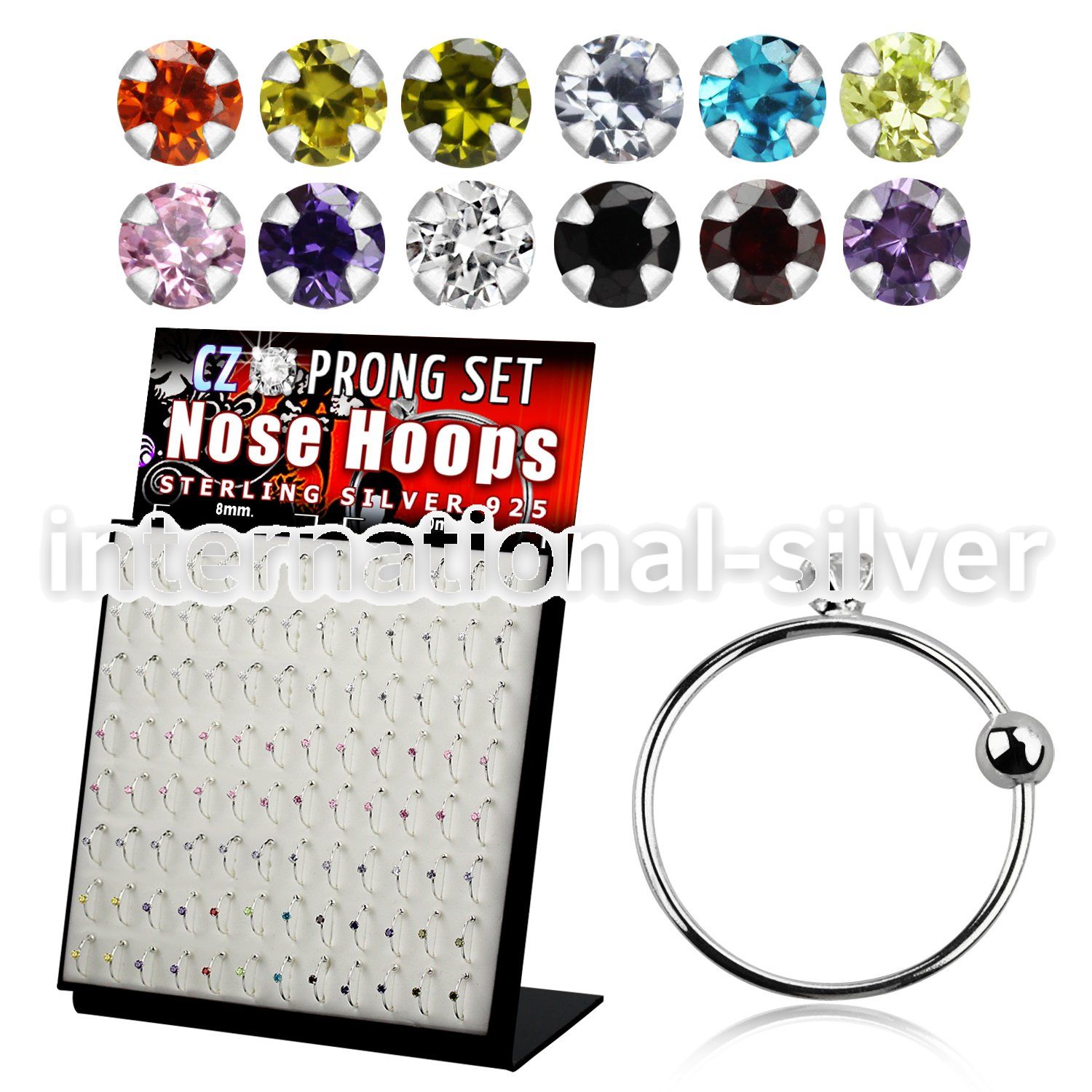 brnhmx11 nose hoop silver 925 nose