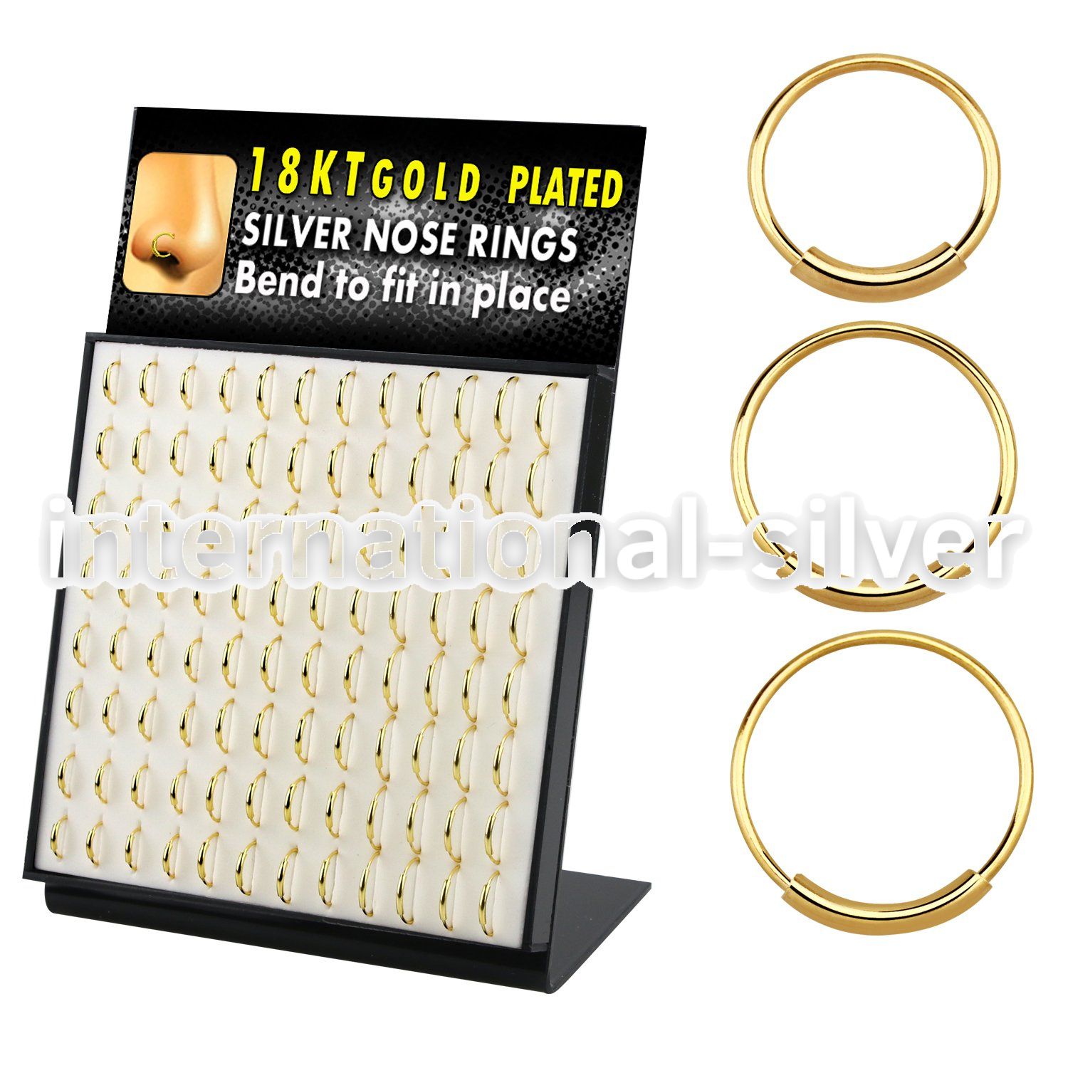 brnhmx15 nose hoop silver 925 