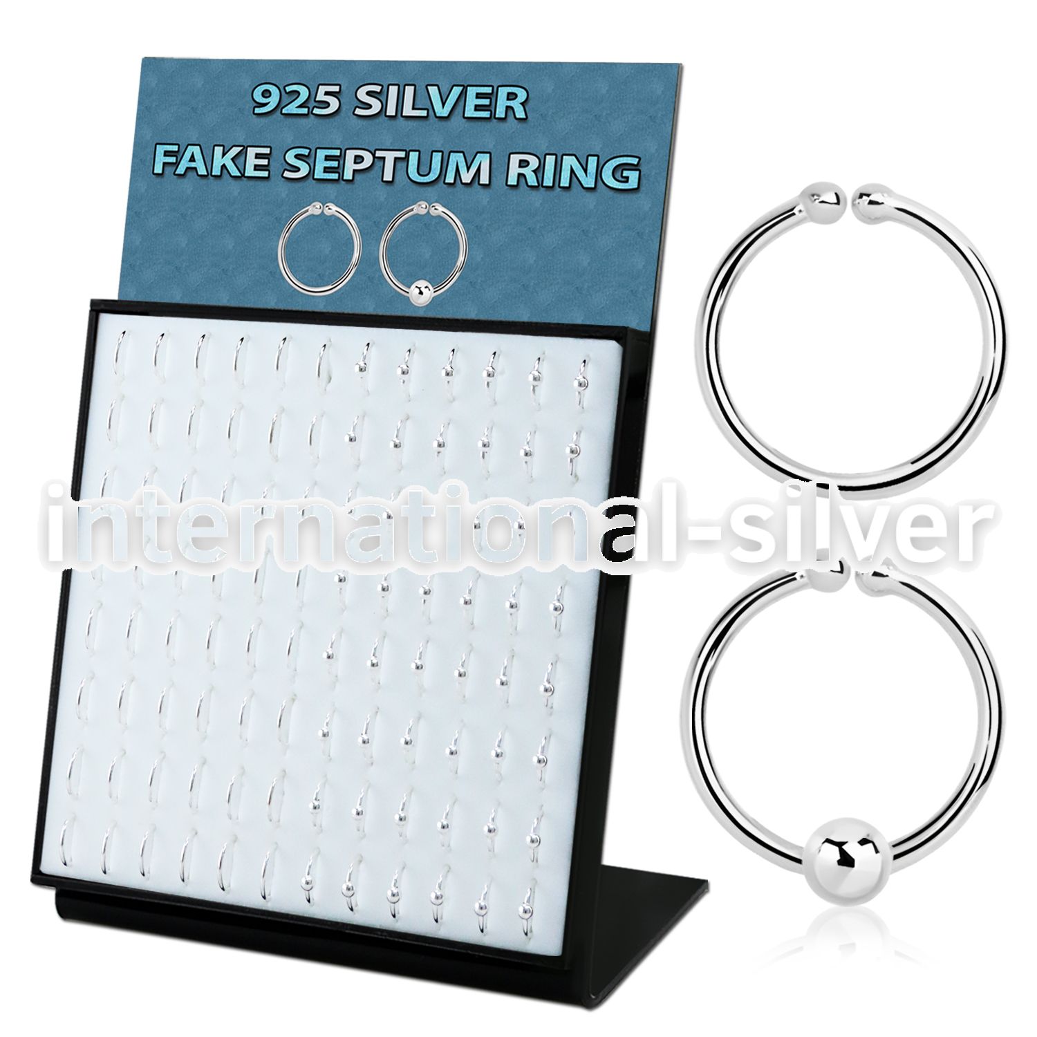 brnhmx40 sterling silver fake septum rings assorted